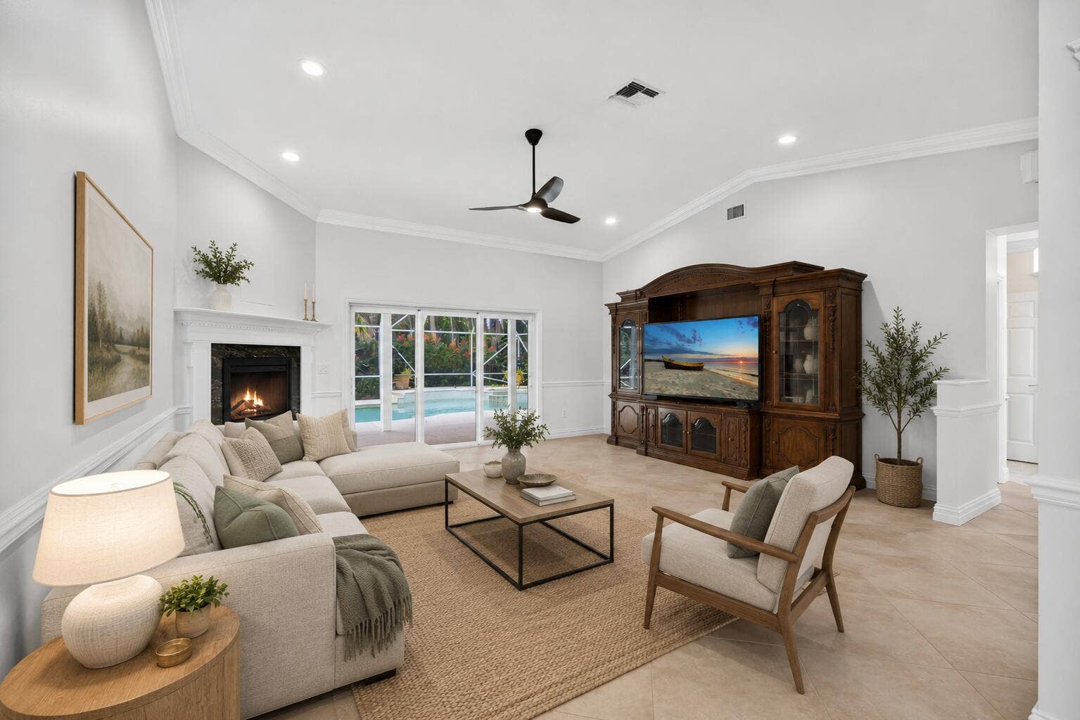 Virtually Staged Living Room -