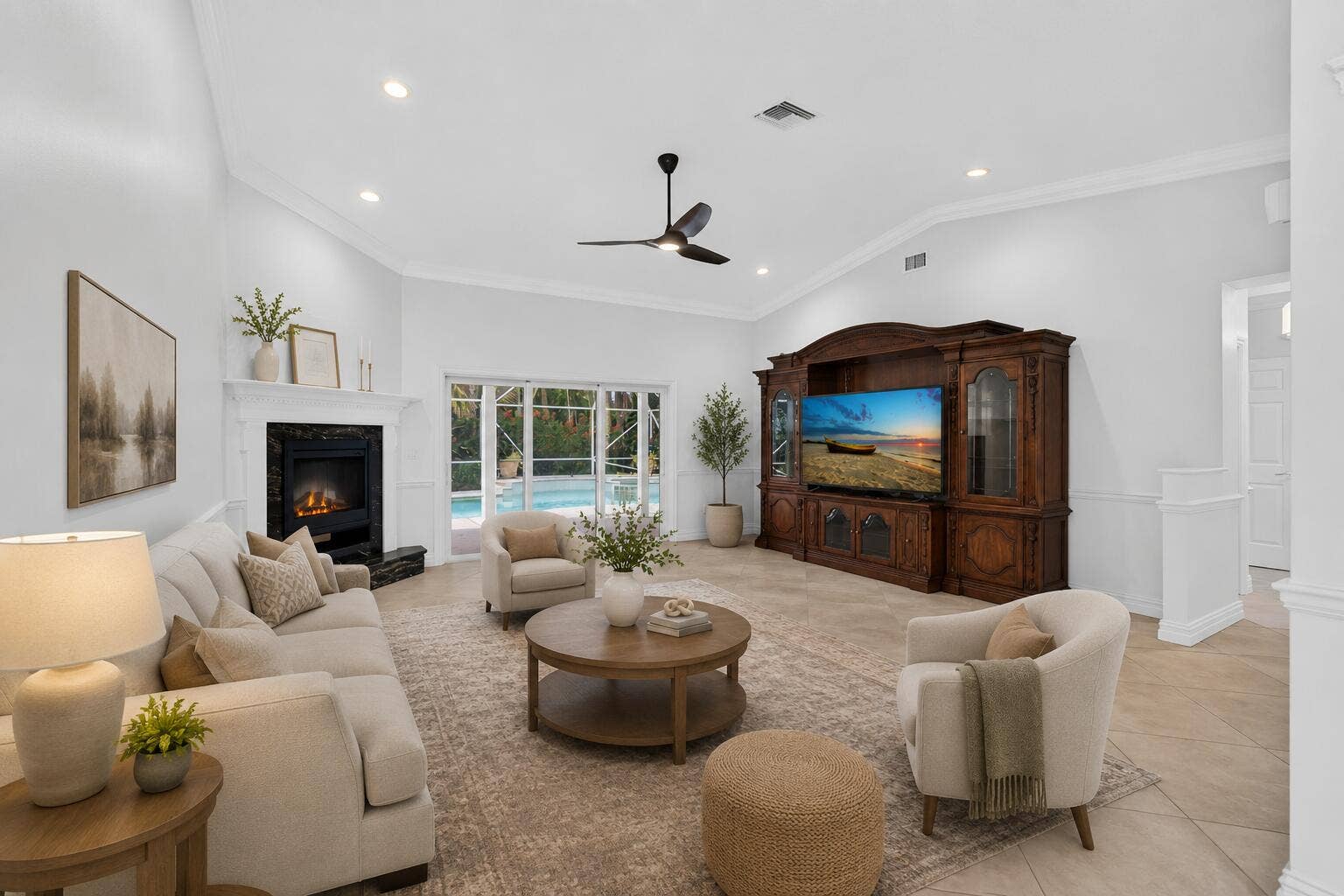 Virtually Staged Living Room