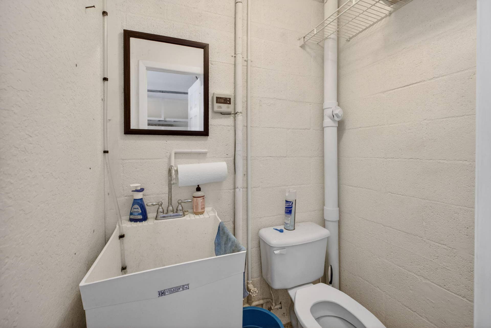 Half Bath in Garage