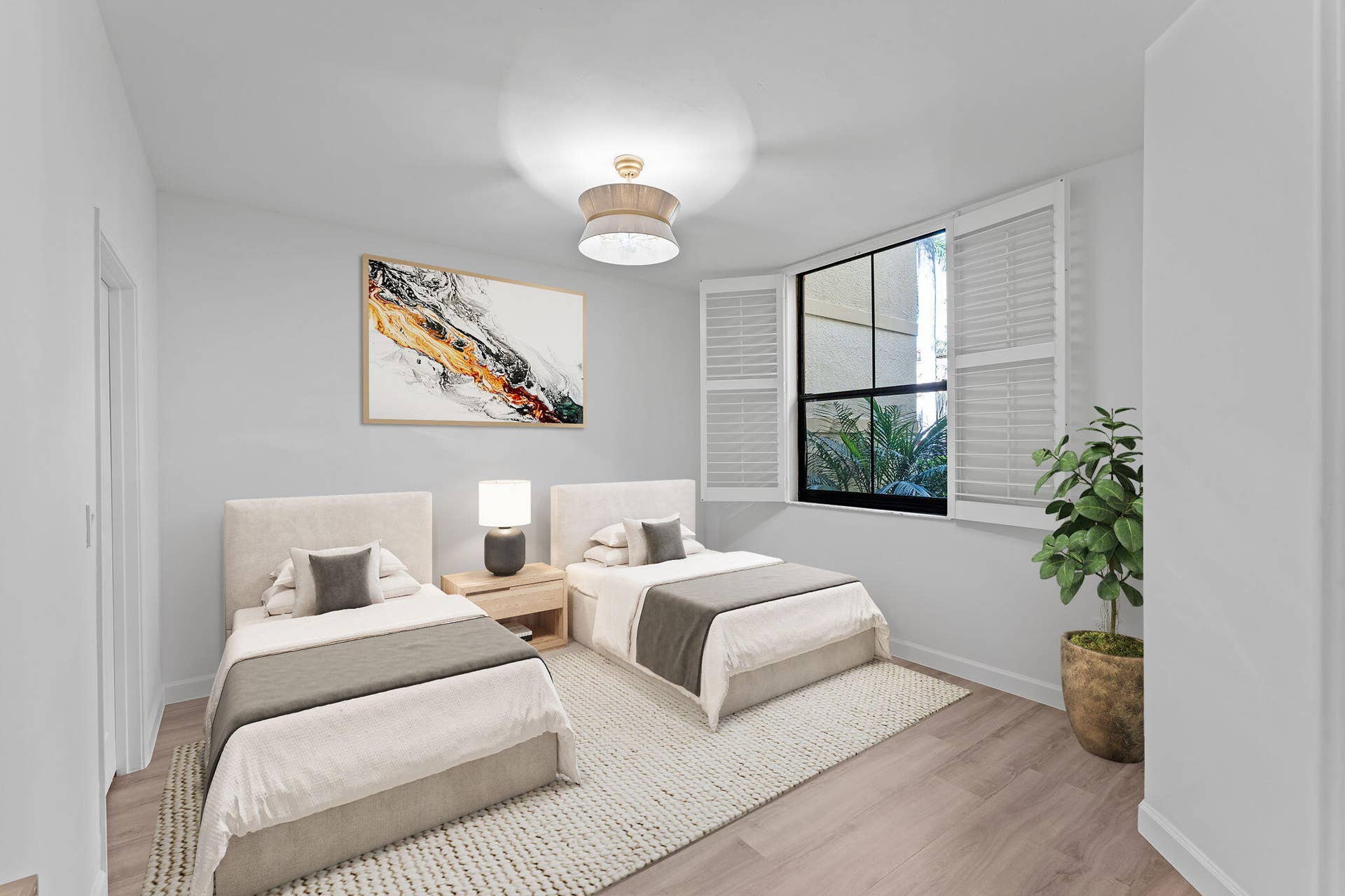 720 S Sapodilla Avenue, #106, West Palm Beach, FL 33401 Bedroom 2 virtually staged