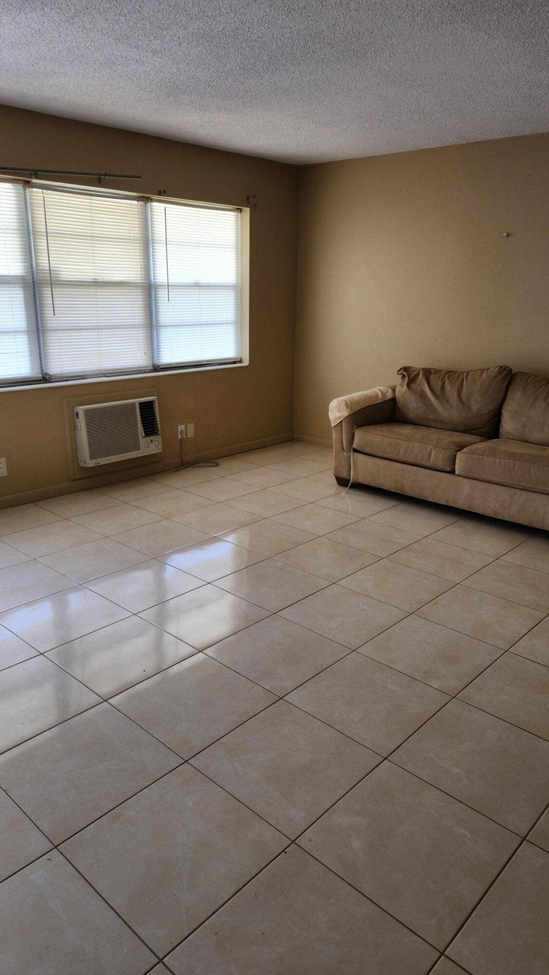 102 Andover D, West Palm Beach, FL 33417 Bright Living room and AC unit