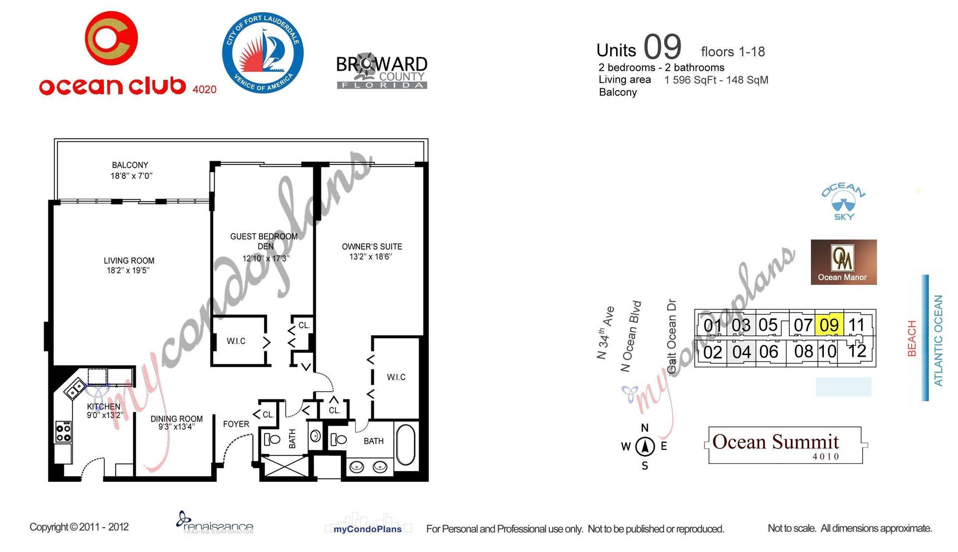 Floor Plan Unit 1009