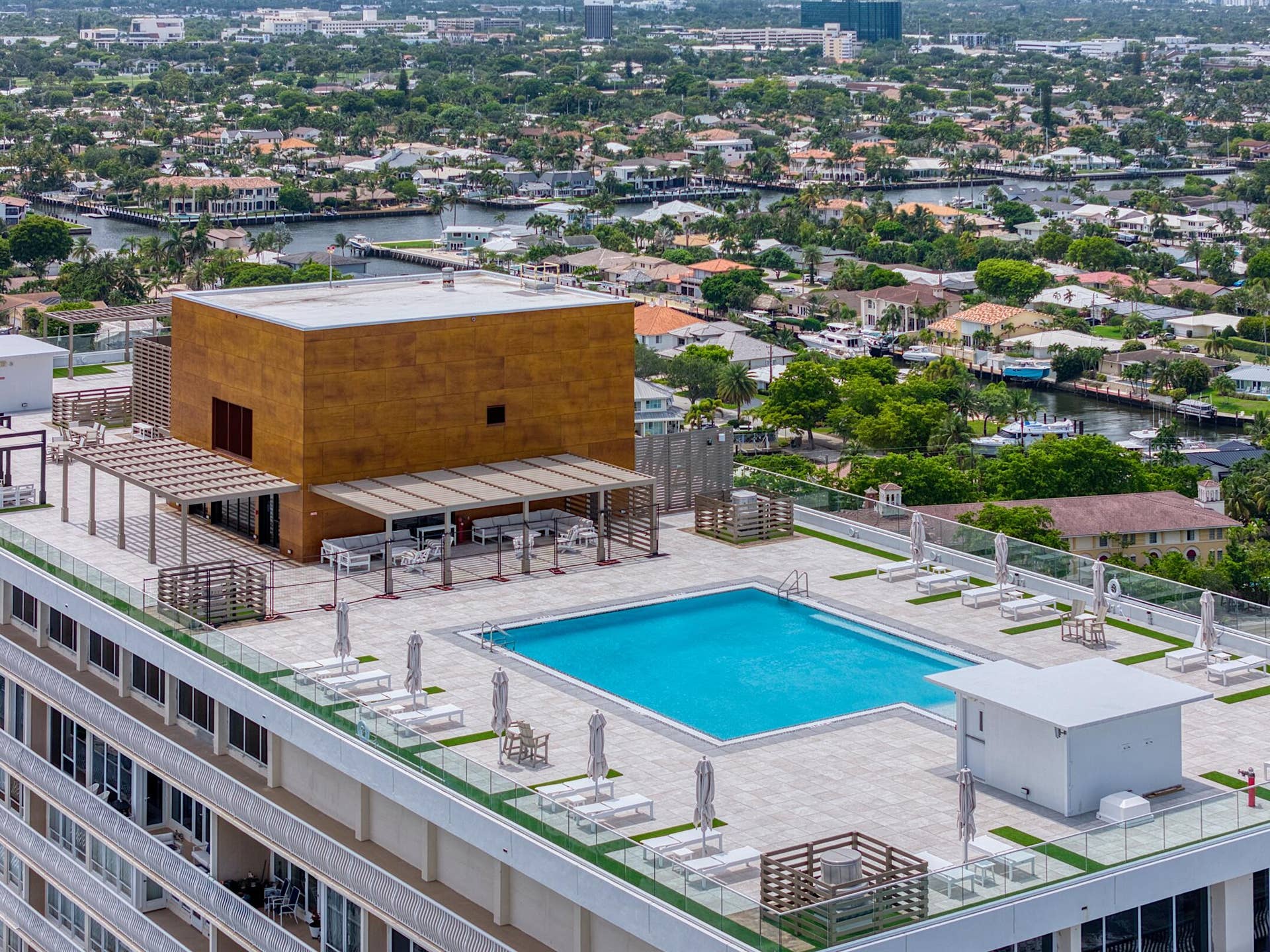 Rooftop Pool Aerial View