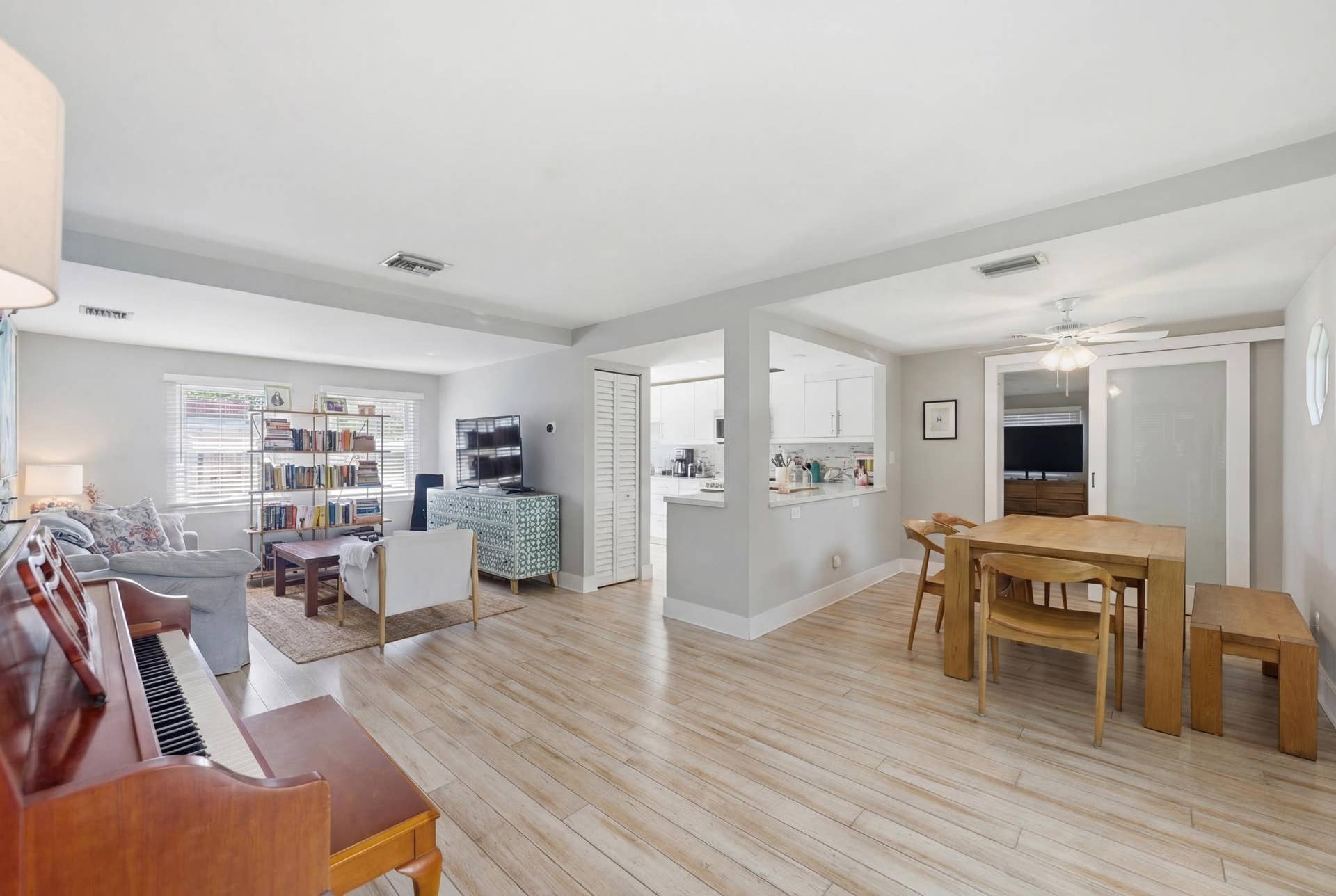 Foyer overlooking living area