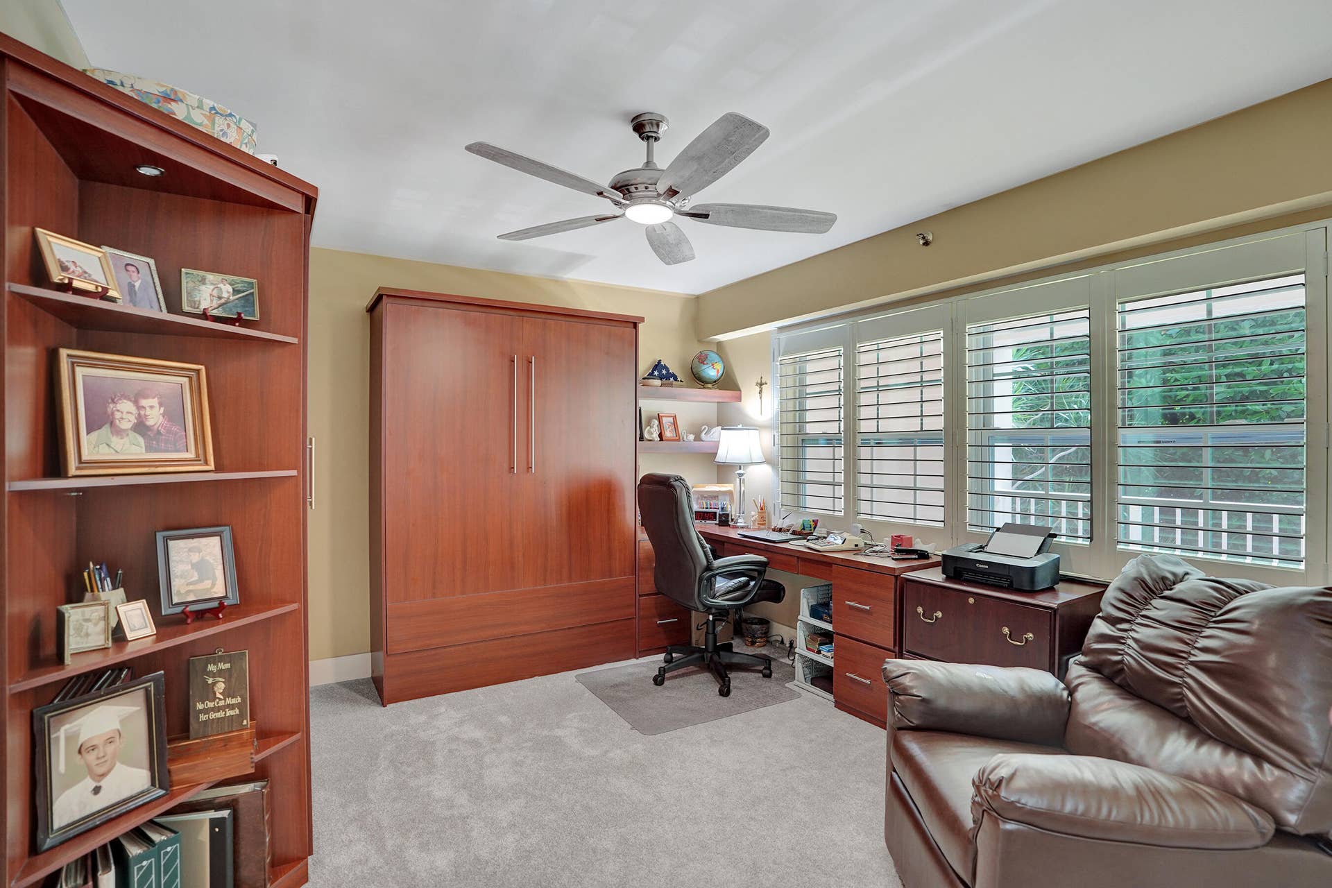 3499 Oaks Way, #Unit 205, Pompano Beach, FL 33069 Guest Room/Office with built-in Murphy Bed and Desk work area.
