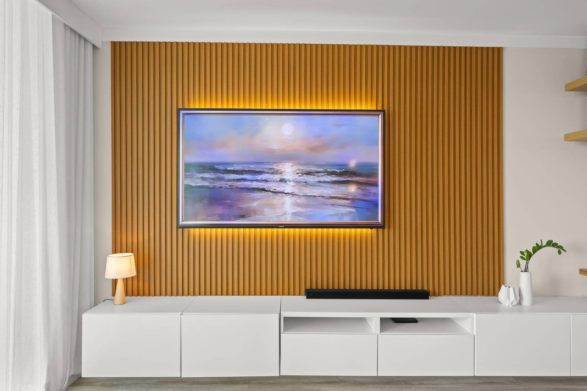 16300 Golf Club Road, Weston, FL 33326 media center and accent walls