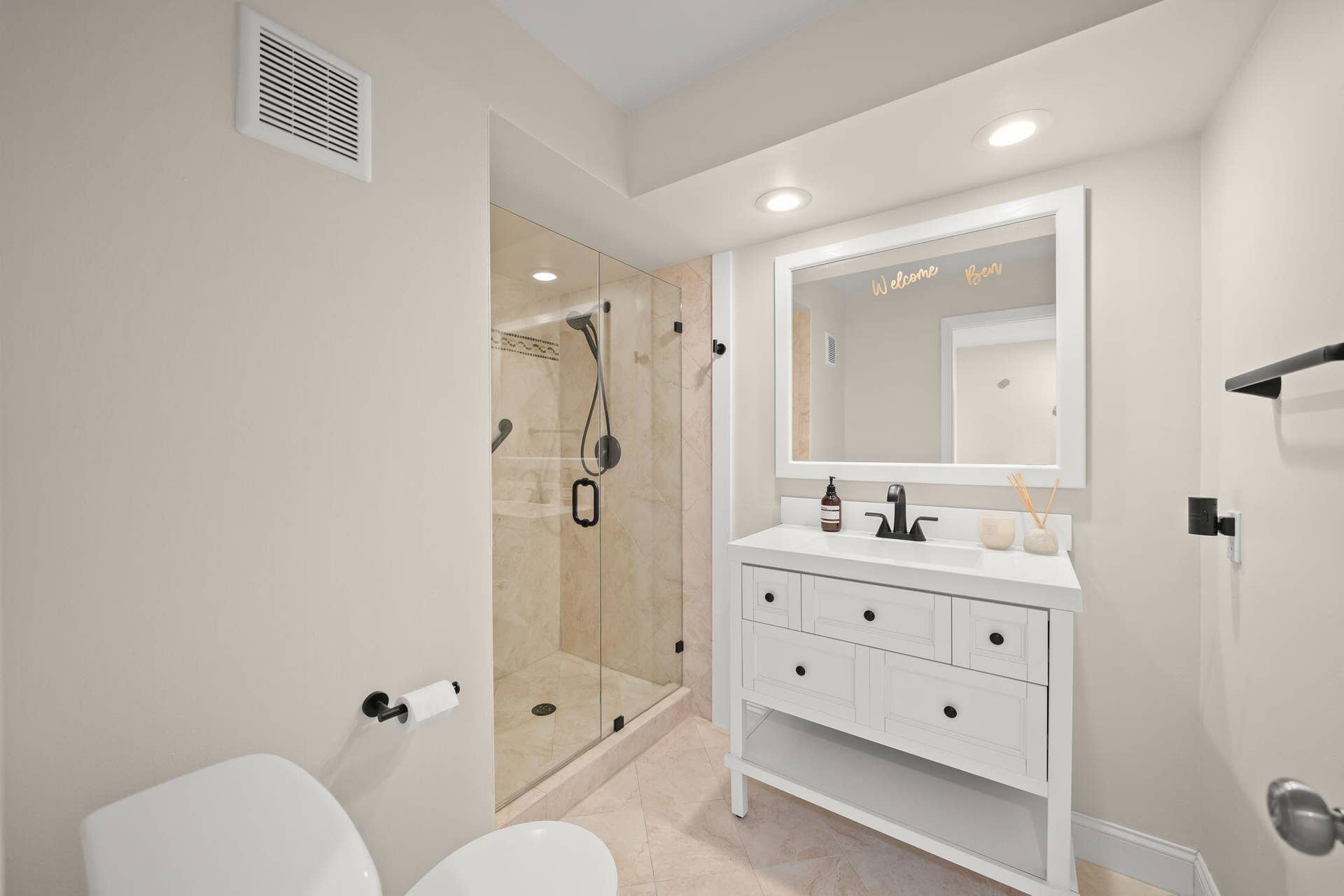 16300 Golf Club Road, Weston, FL 33326 new vanity & glass shower door