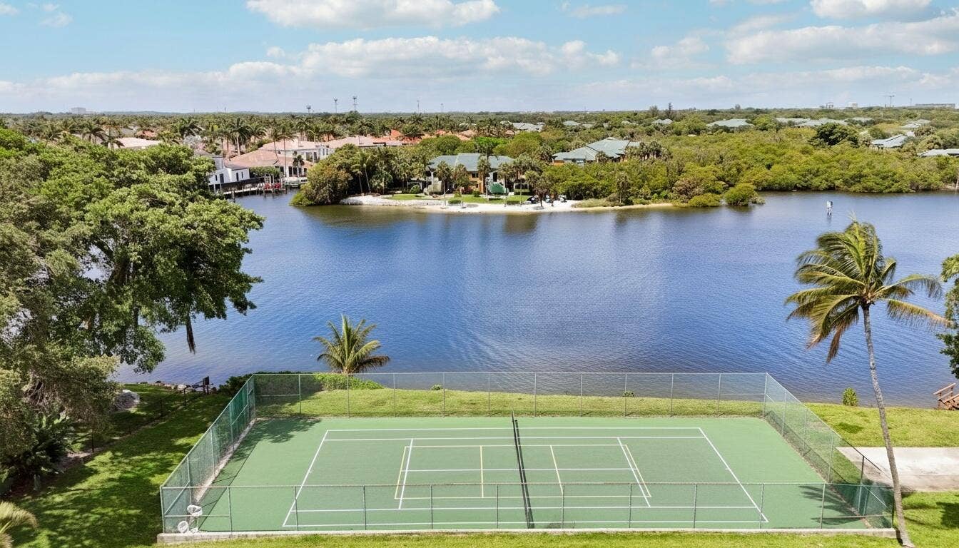 384 Golfview Road, #D, North Palm Beach, FL 33408 Waterfront Tennis & Pickle Ball Courts