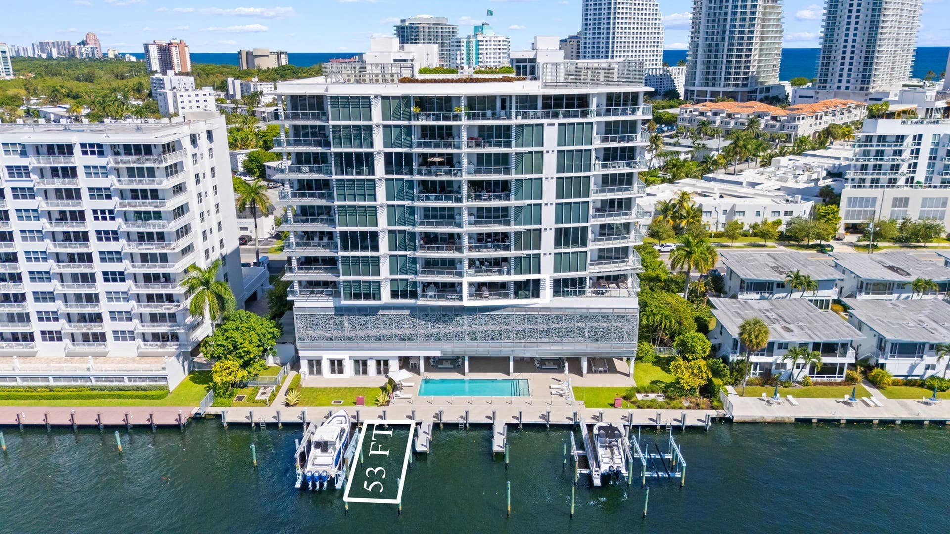 435 Bayshore Drive, #302, Fort Lauderdale, FL 33304 Rare offering - Private Dock to accommodate 53Ft Yacht