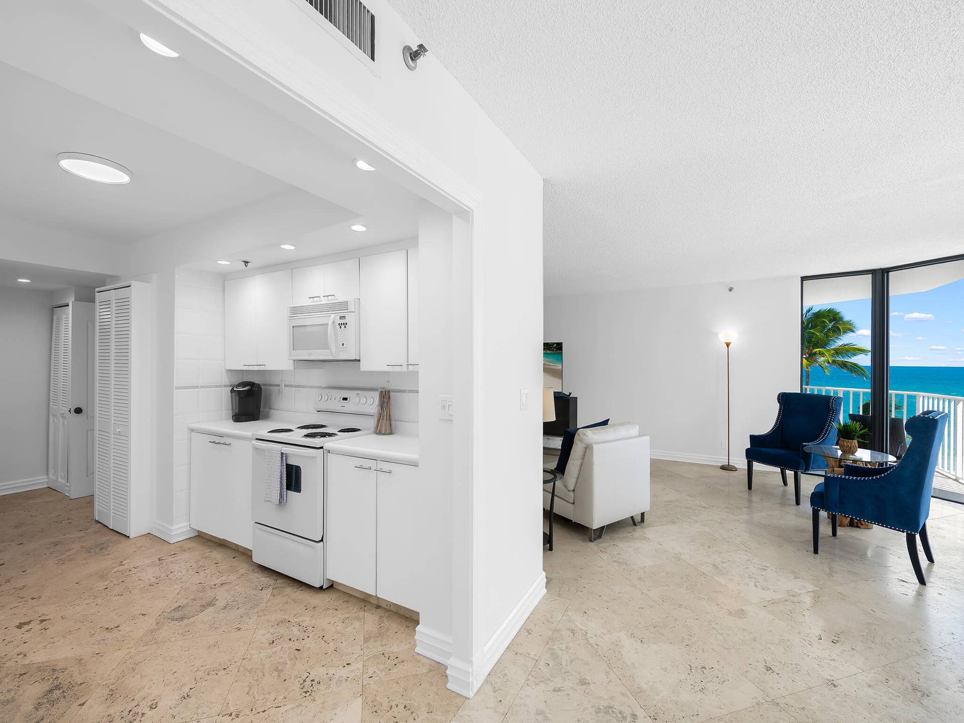 2917 S Ocean Boulevard, #304, Highland Beach, Highland Beach, FL 33487 kitchen to living area