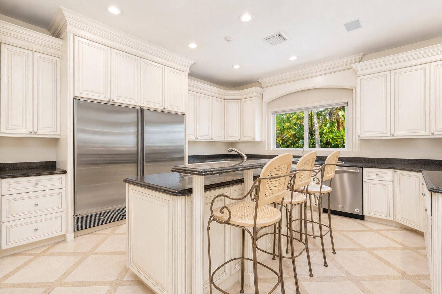 286 Jamaica Lane, Palm Beach, FL 33480 kitchen fridge and freezer