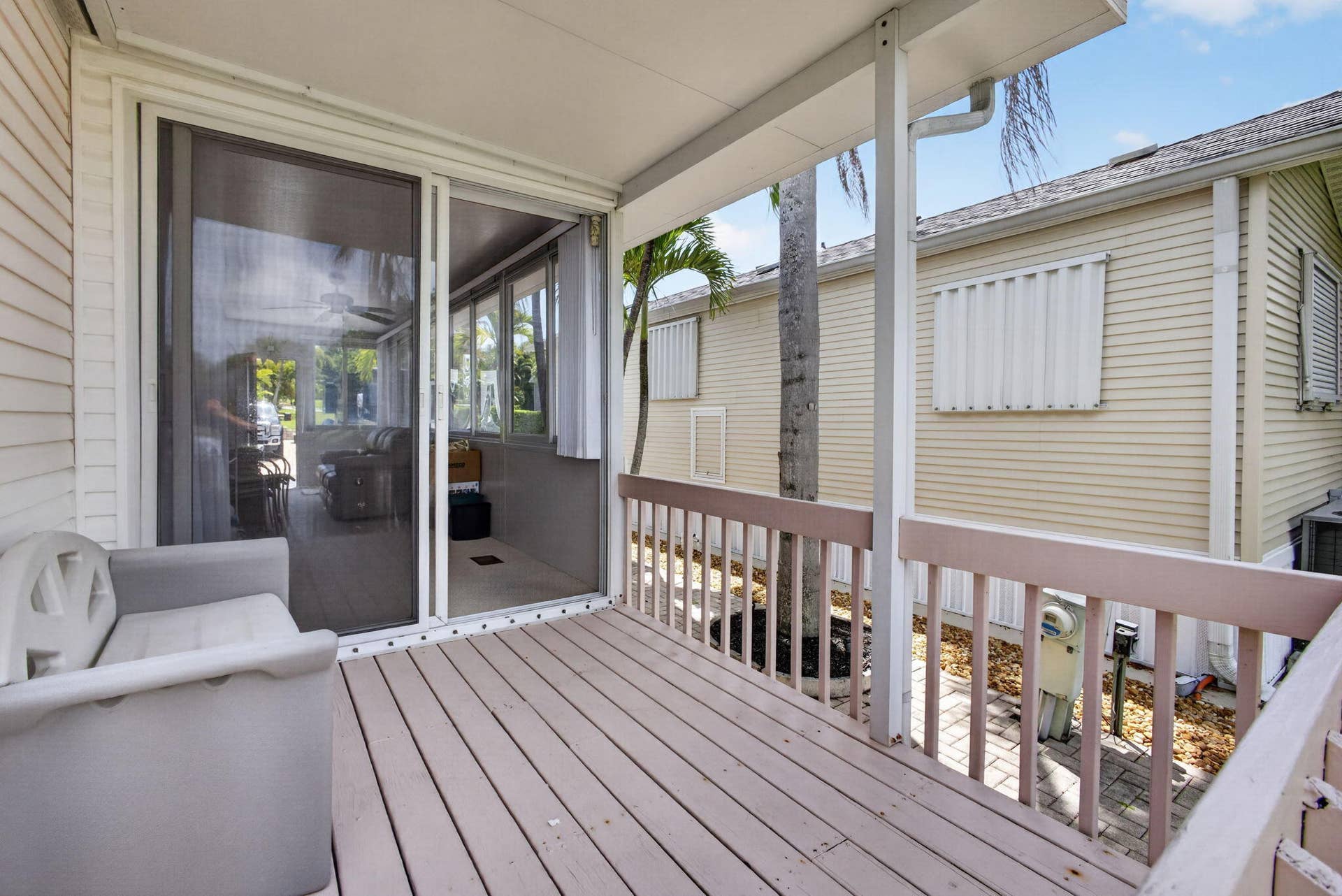 covered back porch on pond