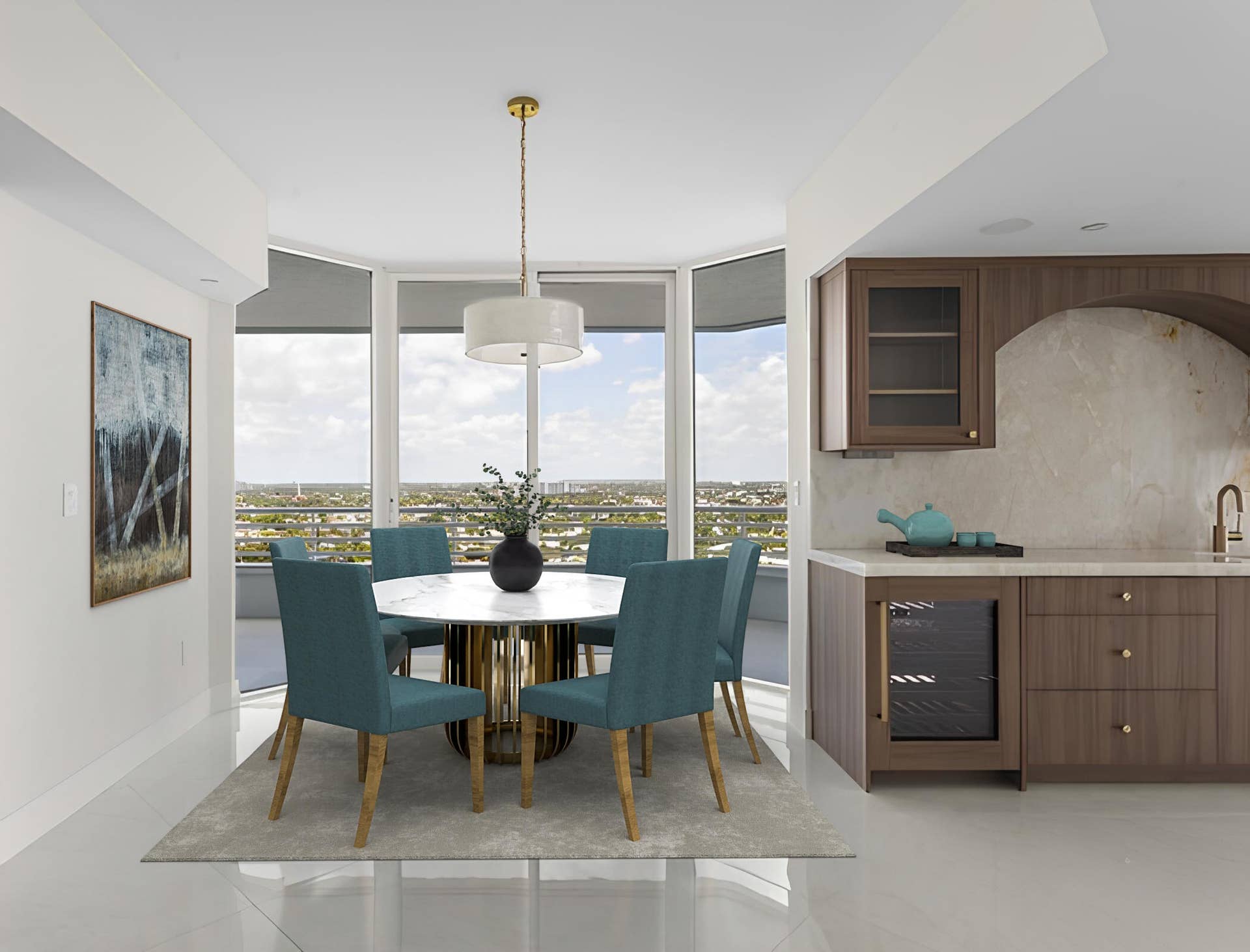 1700 S Ocean Boulevard, #15c, Lauderdale By The Sea, FL 33062 Dining Virtually Staged