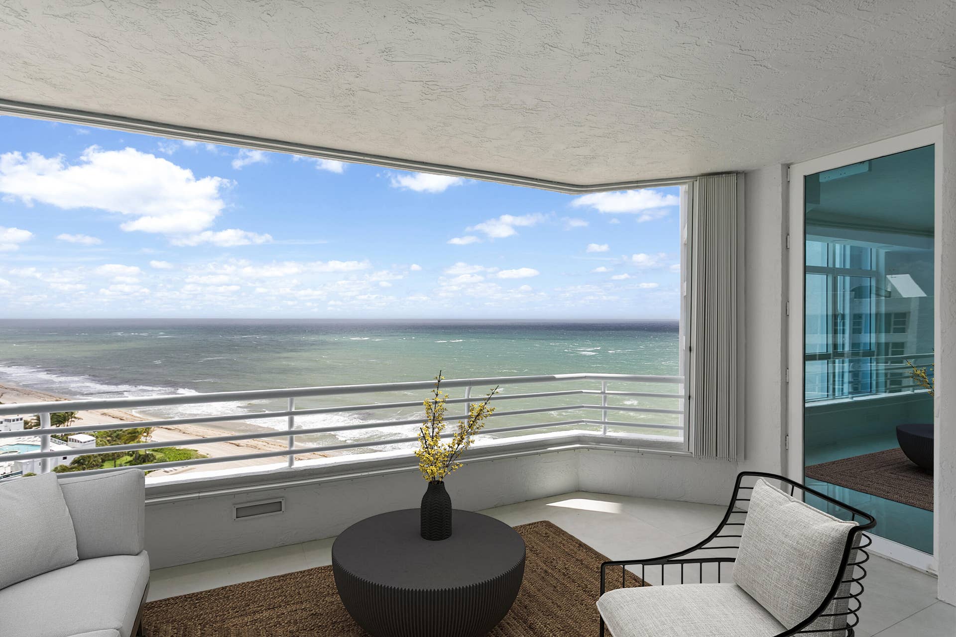 1700 S Ocean Boulevard, #15c, Lauderdale By The Sea, FL 33062 Balcony Virtually Staged