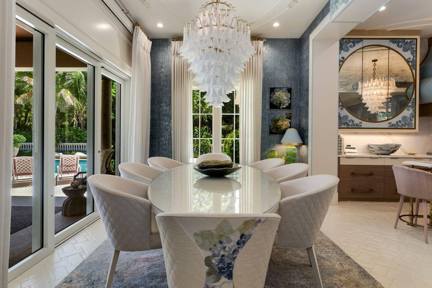 1131 Hillsboro Mile, Hillsboro Beach, FL 33062 Breakfast area with ocean views.