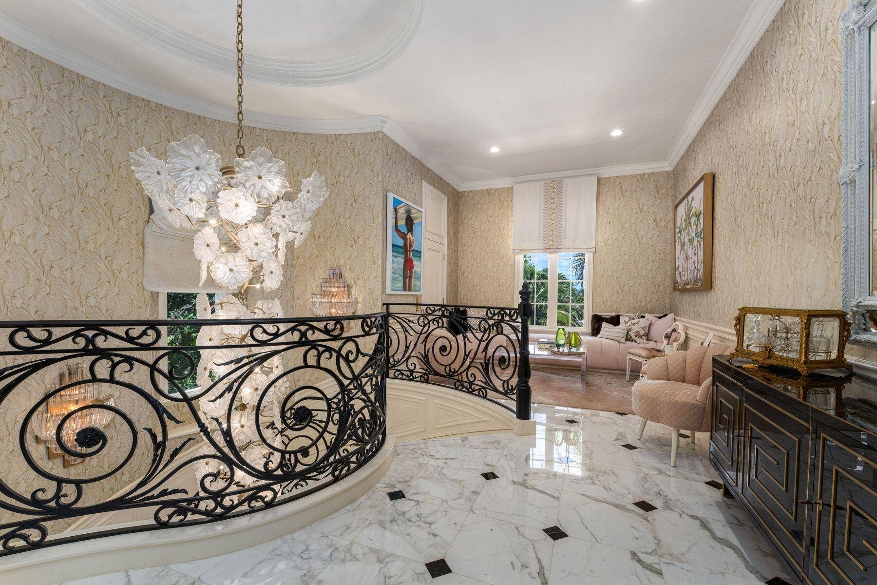 1131 Hillsboro Mile, Hillsboro Beach, FL 33062 upstairs and elevator space and sitting area.