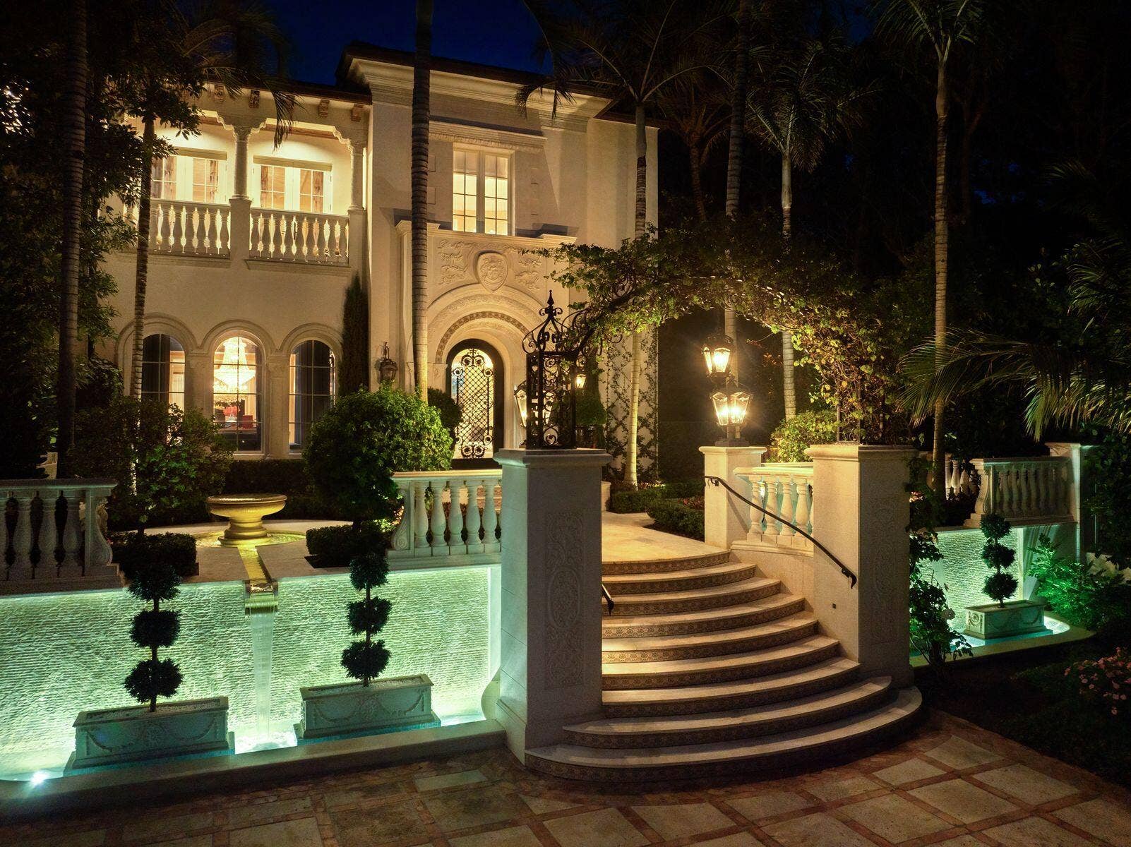 1131 Hillsboro Mile, Hillsboro Beach, FL 33062 Beautiful lighting and fountains.