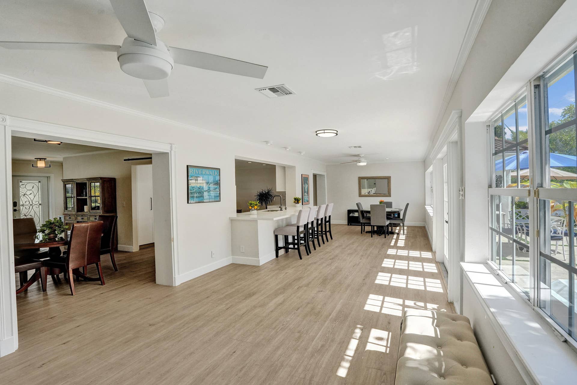 Florida Room with view of Dining room