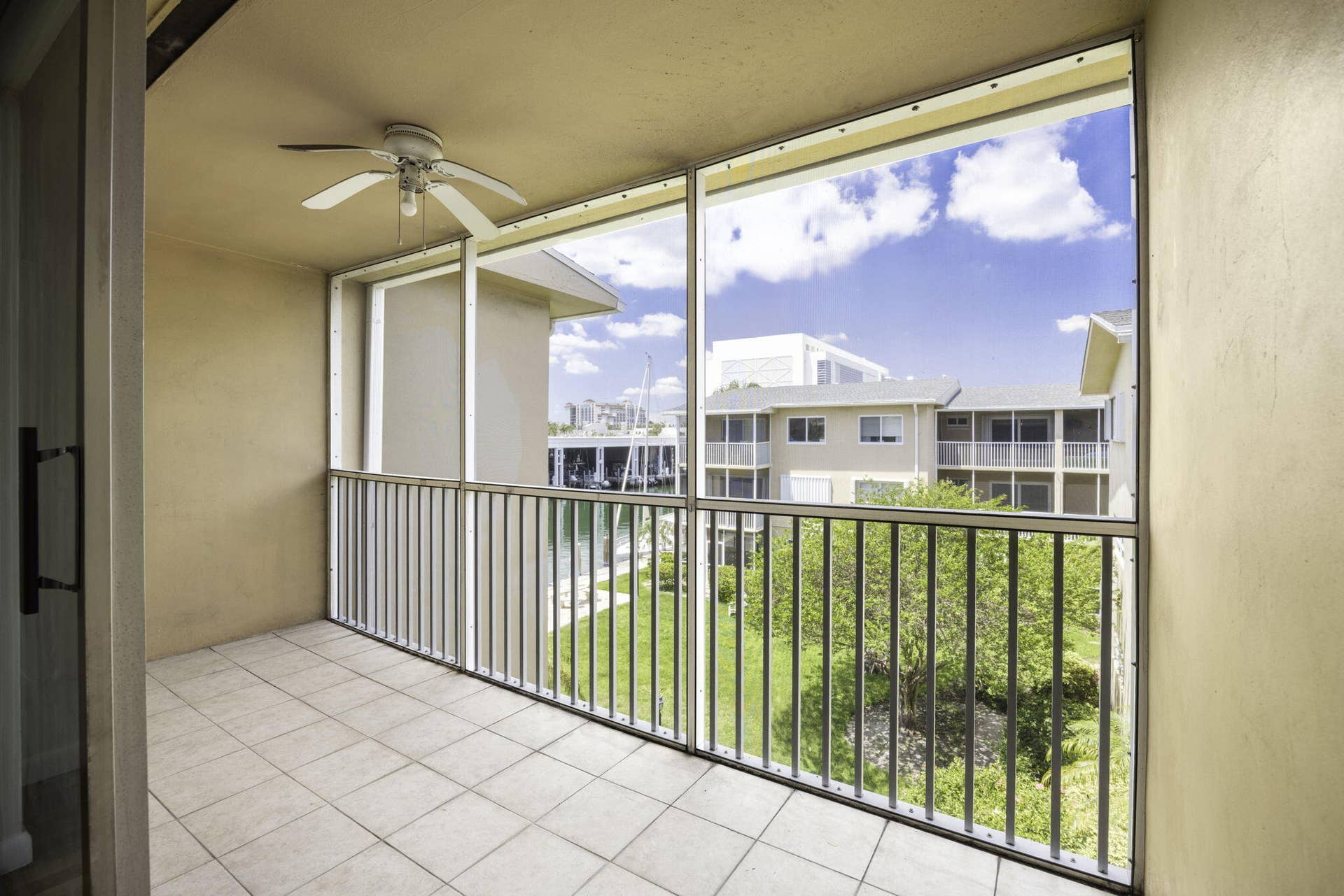 1510 SE 15th Street, #302, Fort Lauderdale, FL 33316 canal view from screened in patio