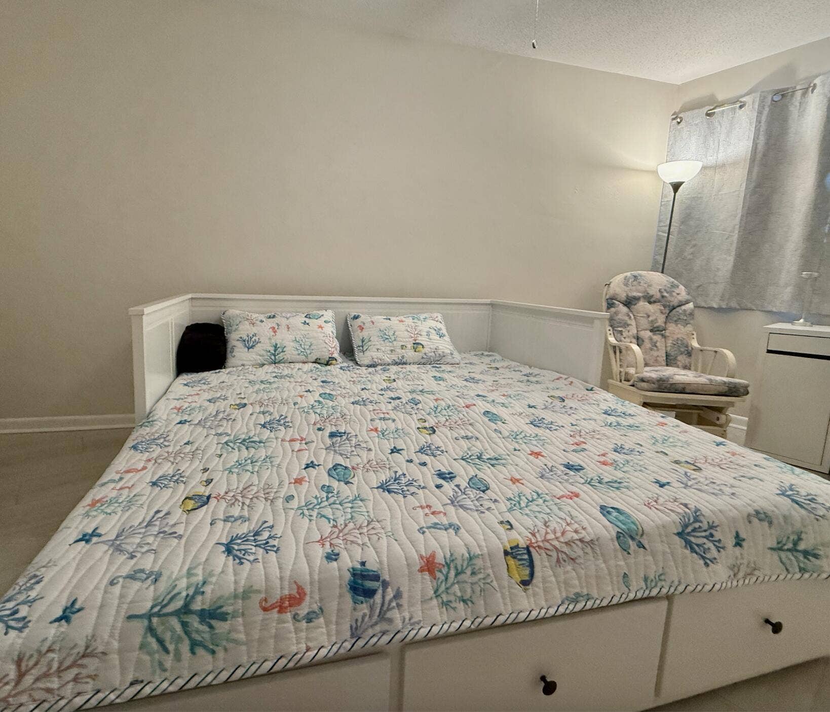 50 Celestial Way, #305, Juno Beach, FL 33408 Trundle bed pulled out to queen. Can also be split in to 2 twins.