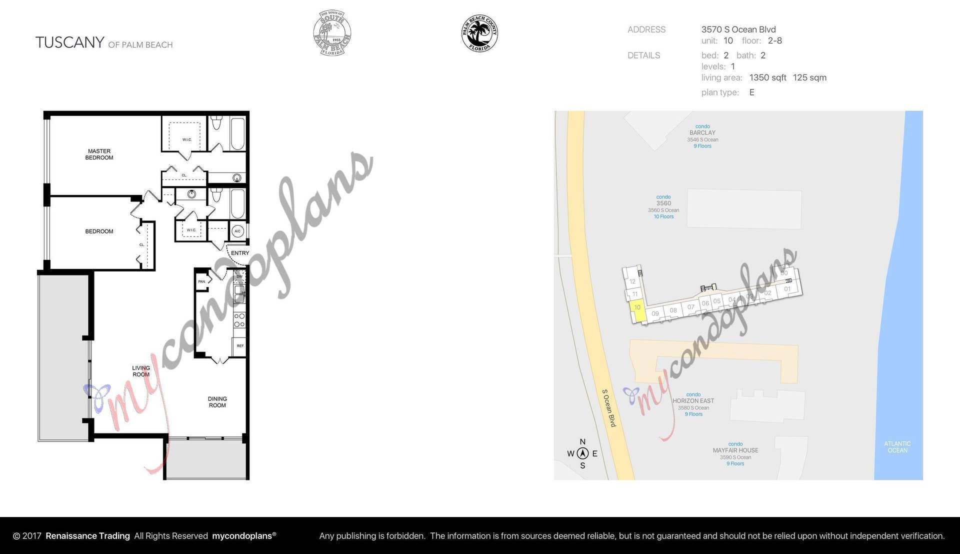 3570 S Ocean Boulevard, #610, South Palm Beach, FL 33480 Floor Plan_3570 S Ocean Blvd 610