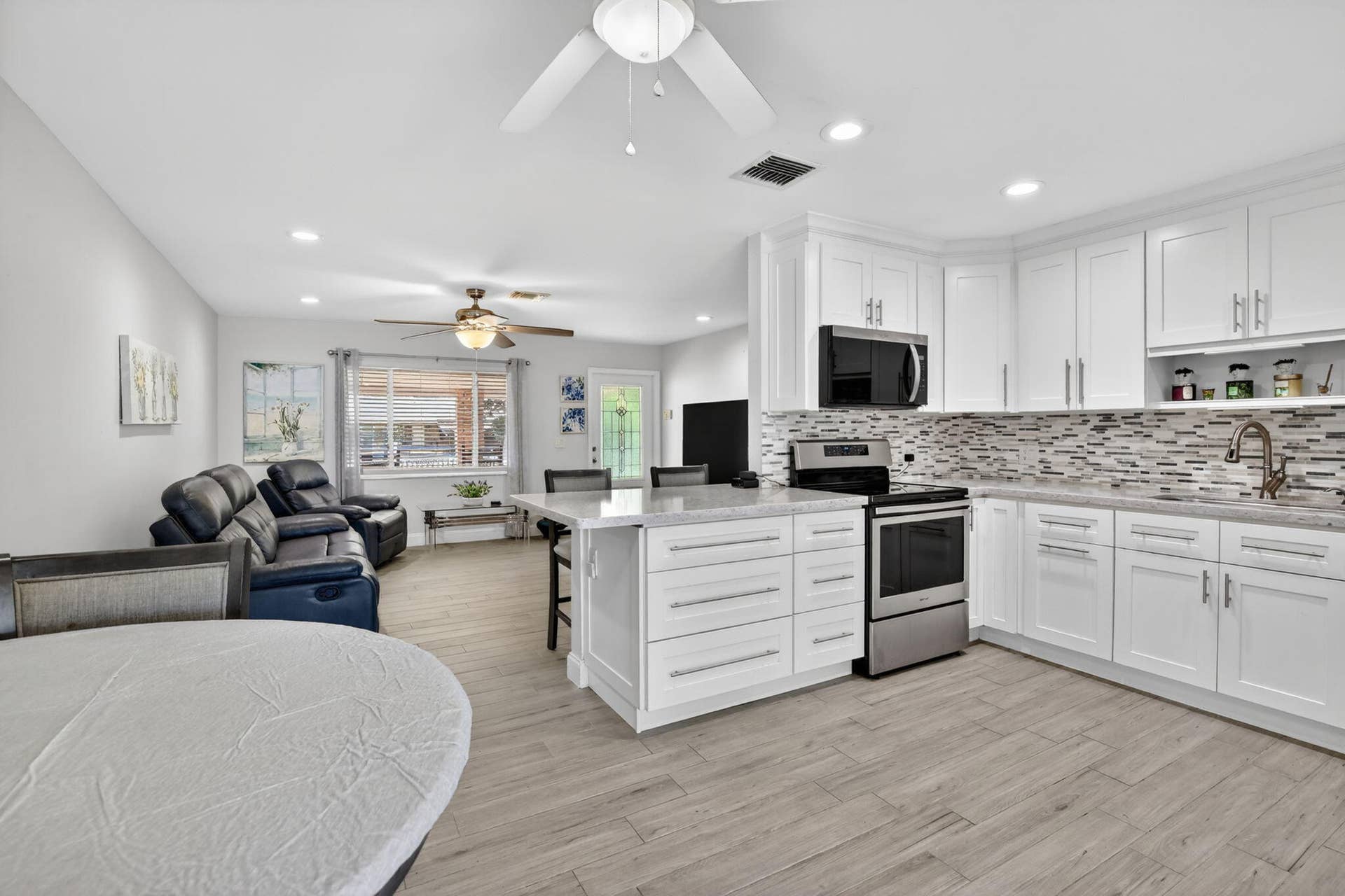 Kitchen with Living Area View