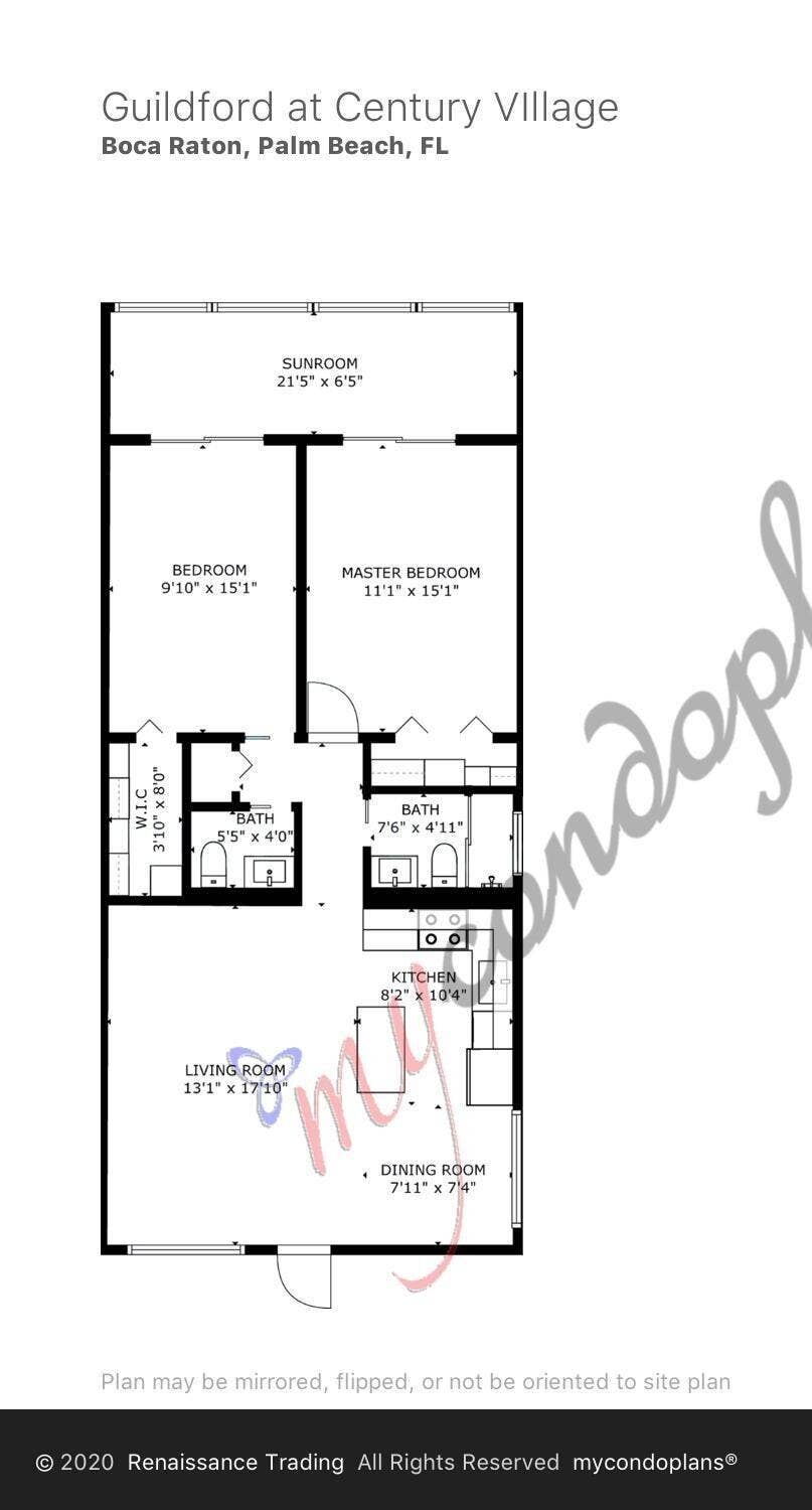 4046 Guildford C, Boca Raton, FL 33434 Floor Plan Guildford