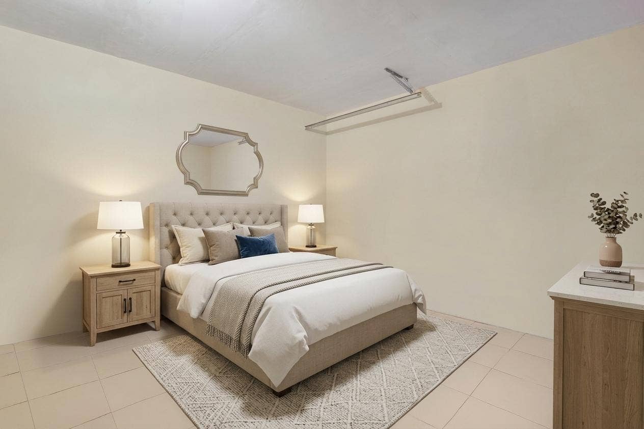 3336 Ave Villandry, Delray Beach, FL 33445 4th bedroom in garage. Digitally staged