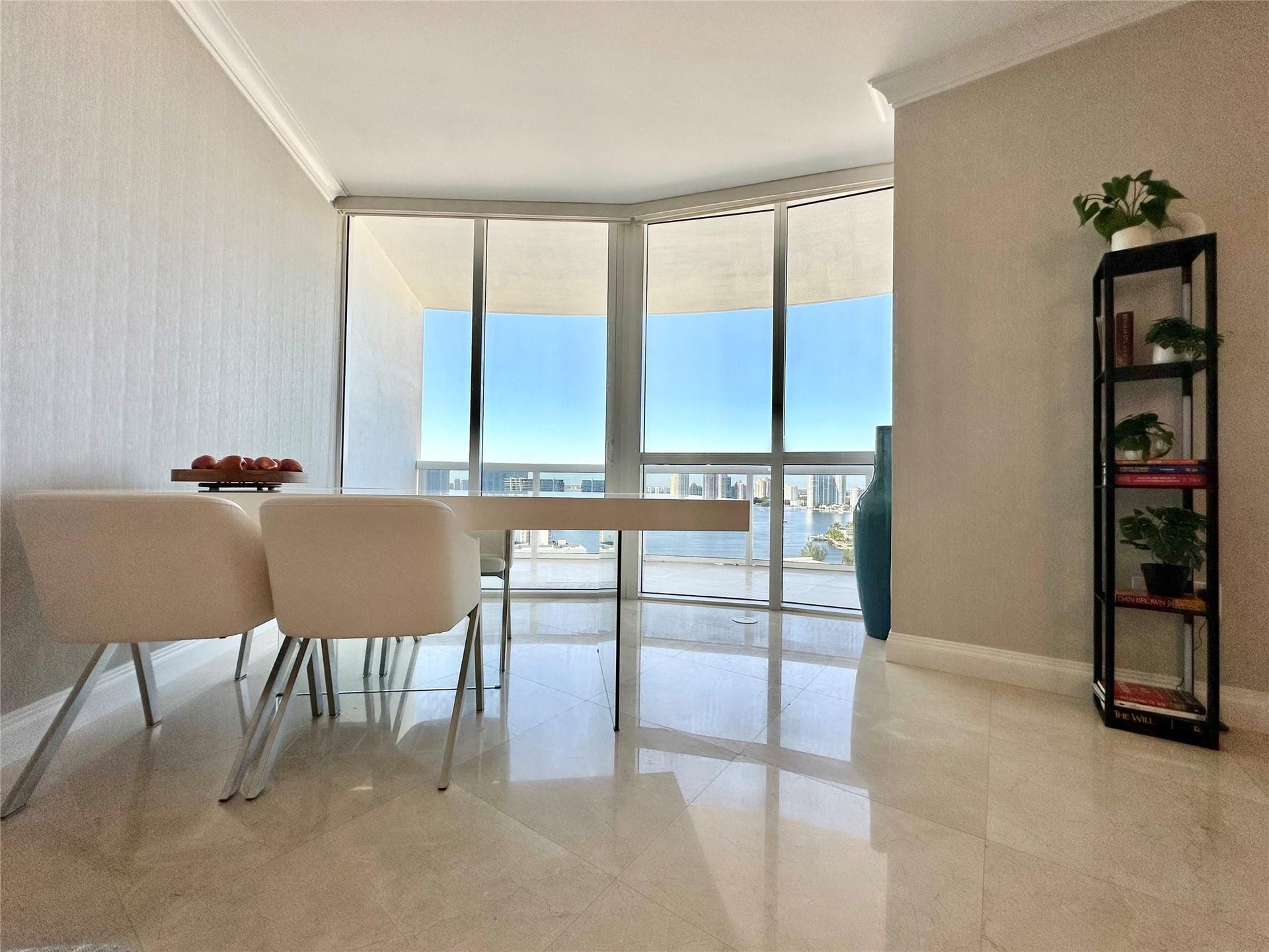 Dining area with view to intracoastal