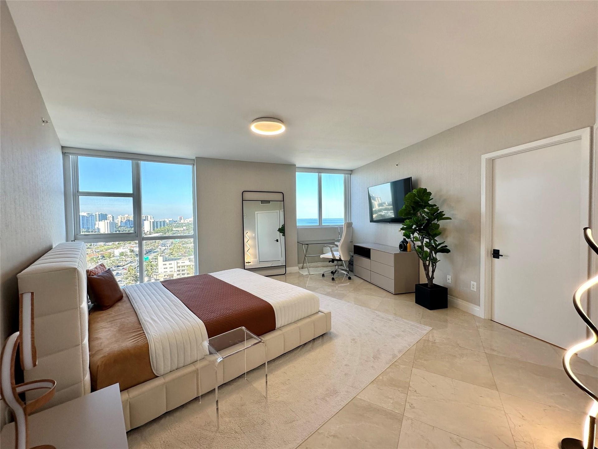 Master Bed and office area