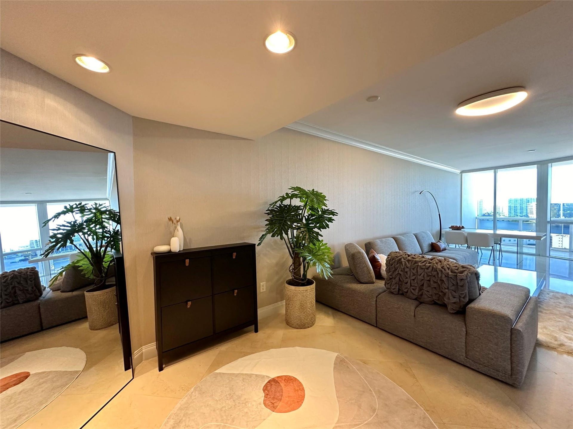 Another view of living and entry area