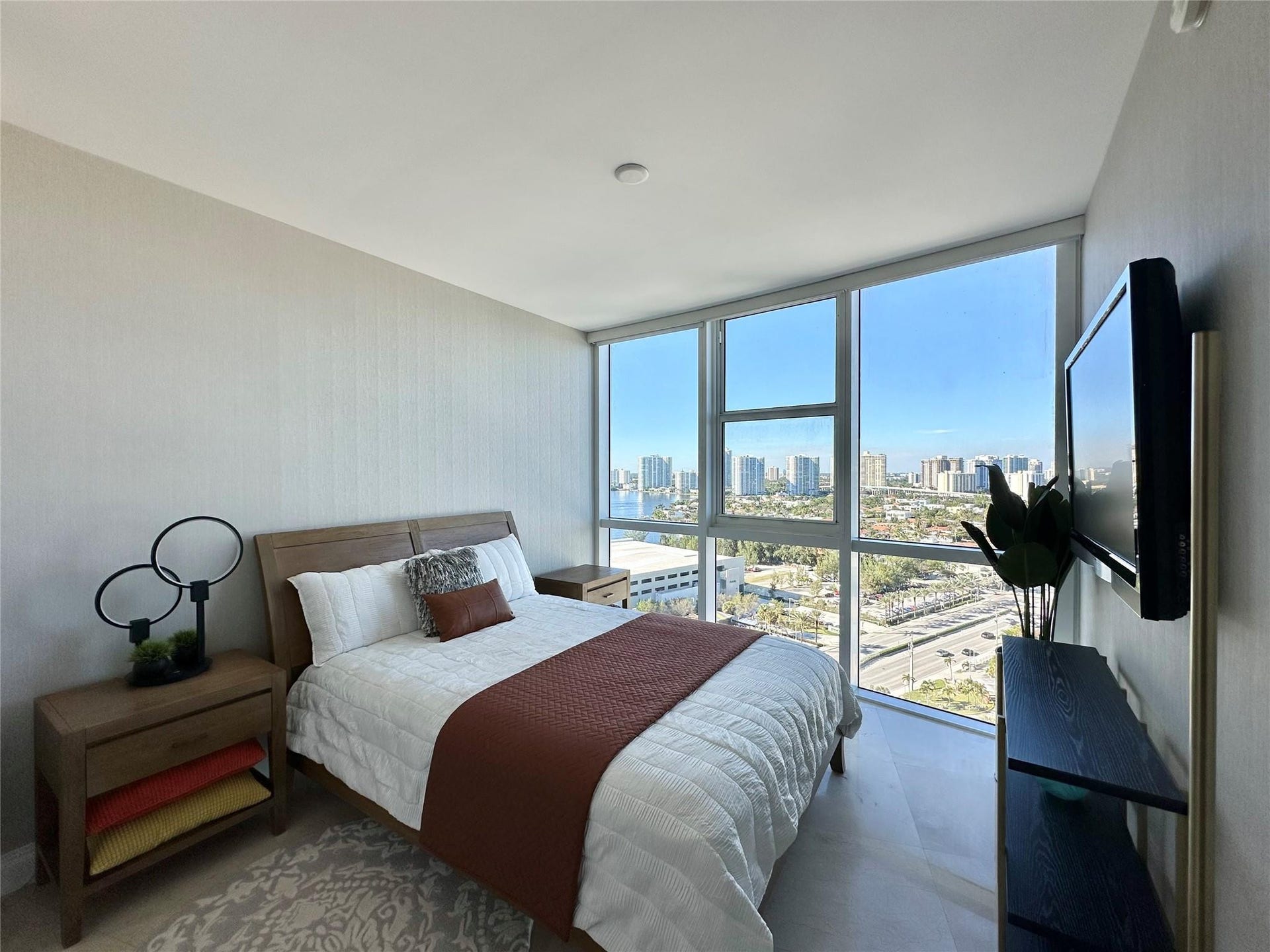 2nd bedroom with view to bay