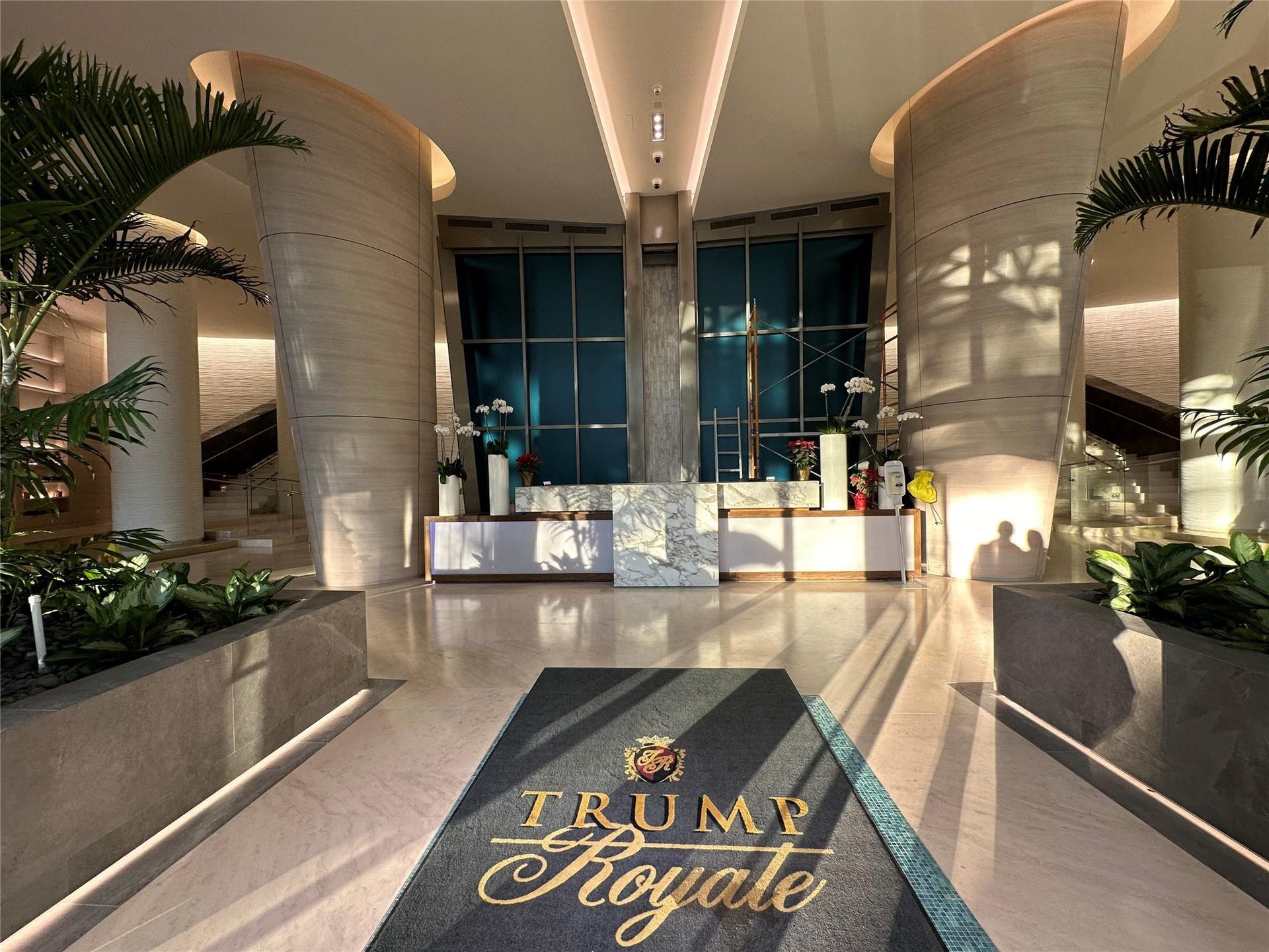 Front entrance from door to lobby