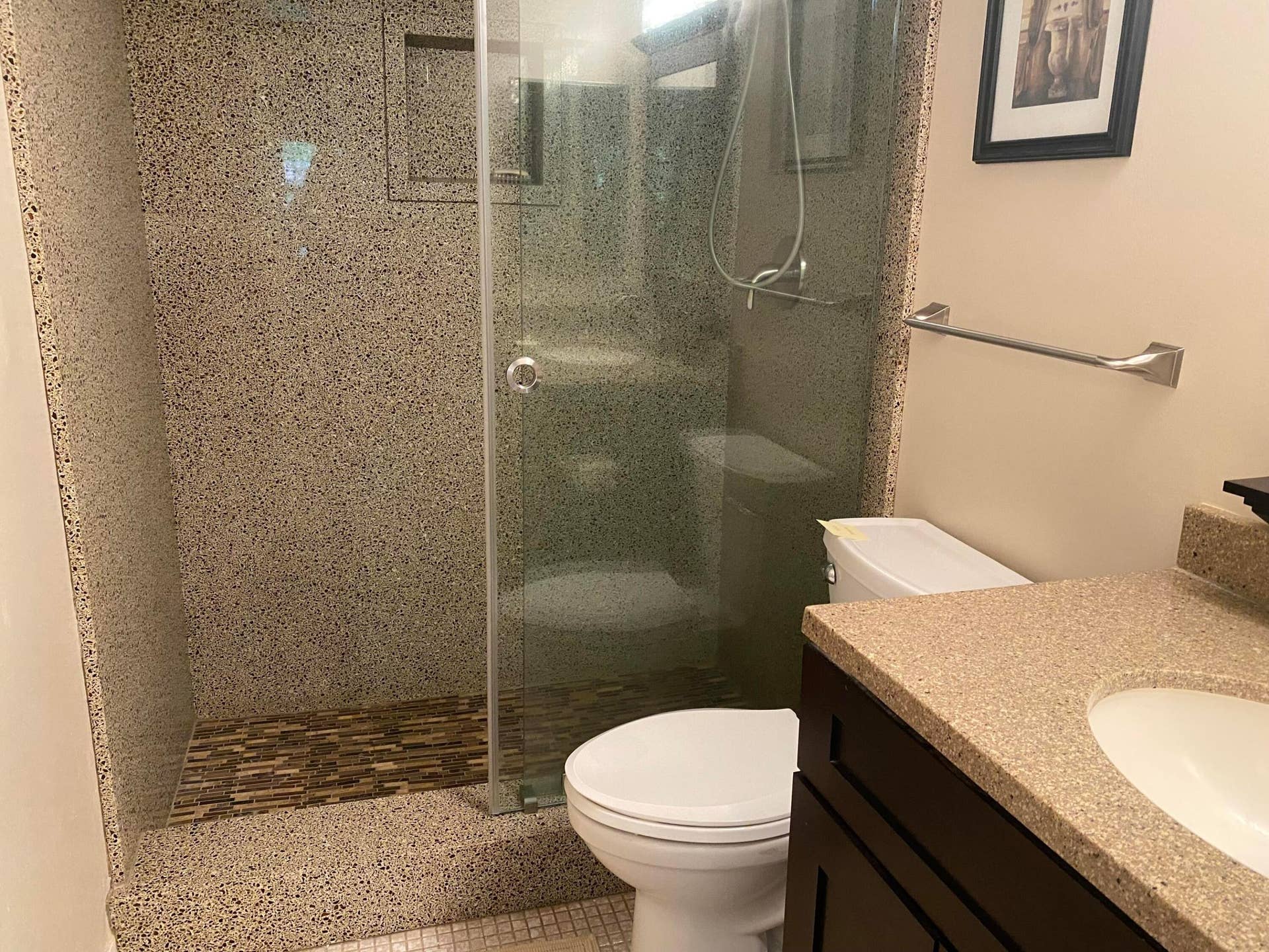guest bath with walk in shower