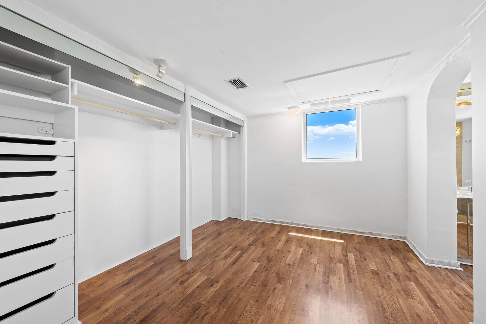 large and generous walk-in closet