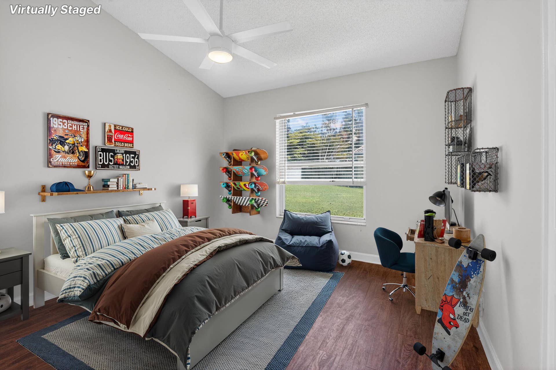 virtually staged/second bedroom