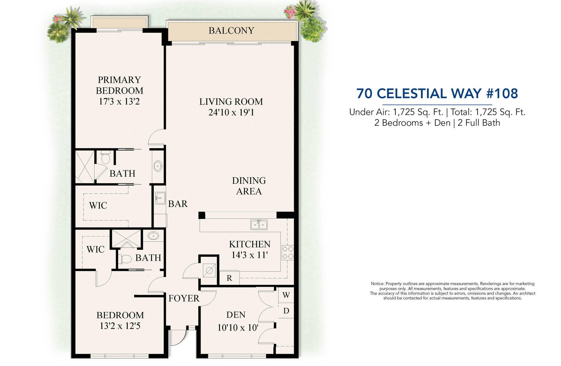 70 Celestial Way, #108, Juno Beach, FL 33408 floor plan