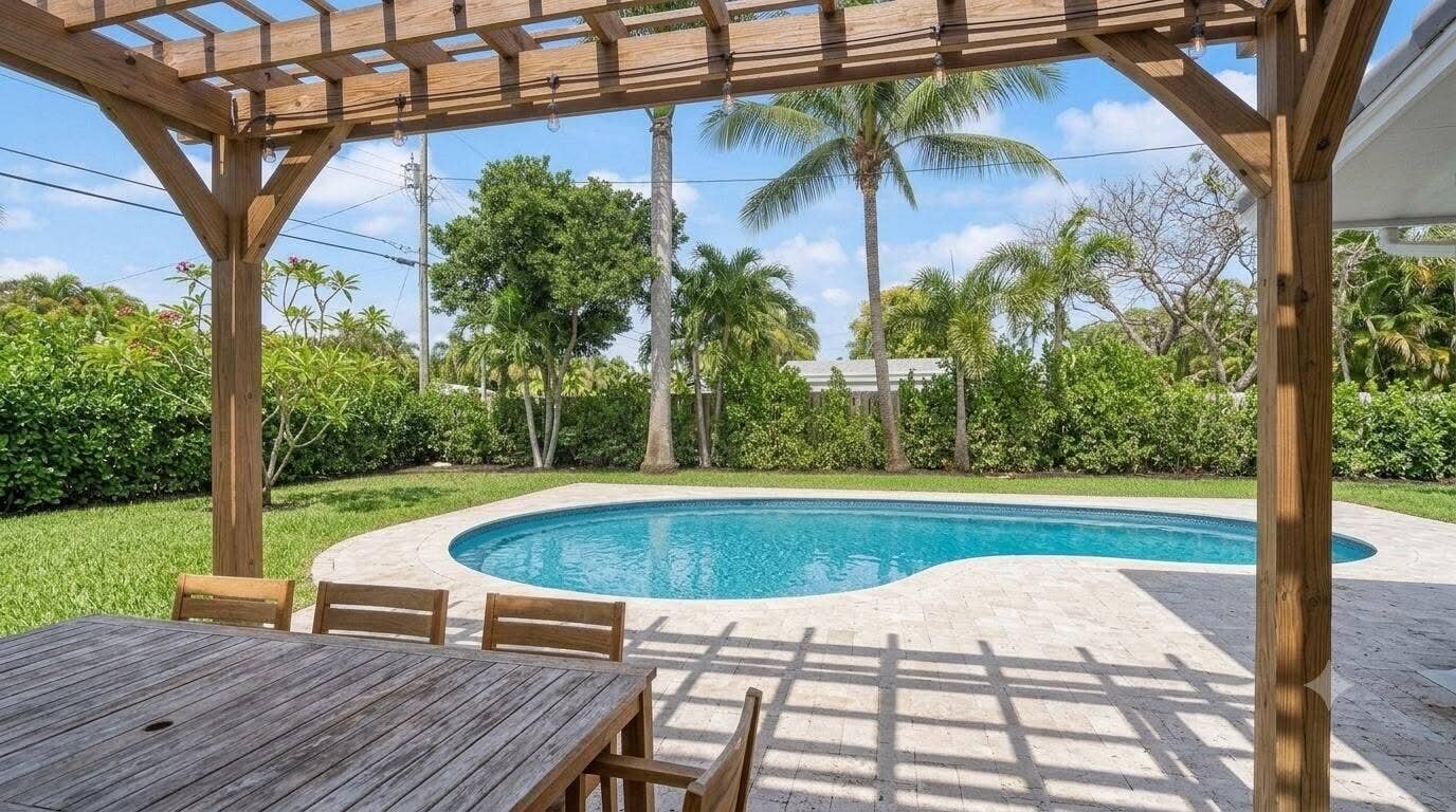 4461 NE 19th Avenue, Oakland Park, FL 33308 Rendered Backyard Potential