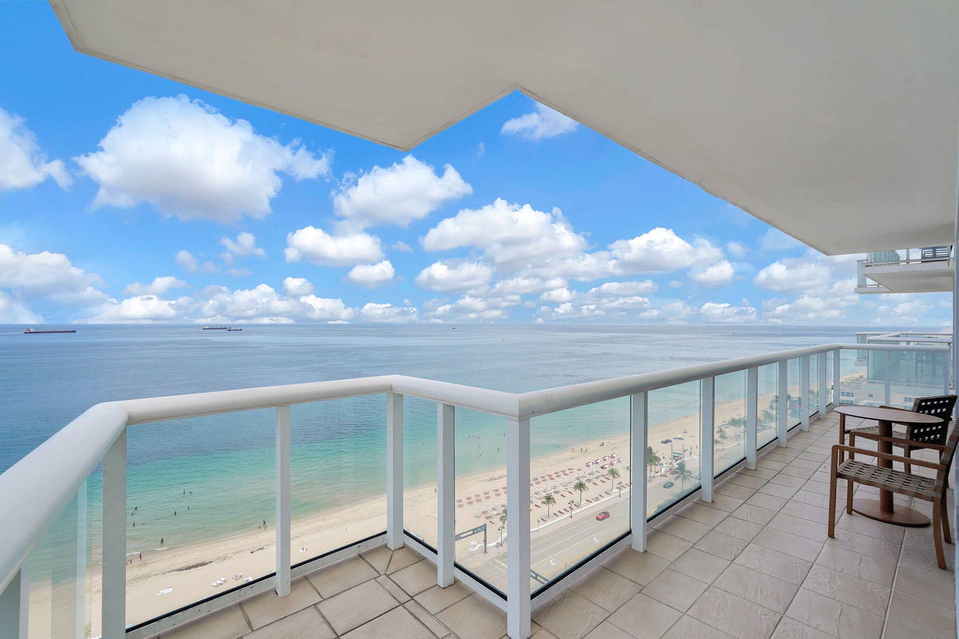 505 N Fort Lauderdale Beach Boulevard, #2018, Fort Lauderdale, FL 33304 View from the NE Wraparound balcony approximately 320 sq ft