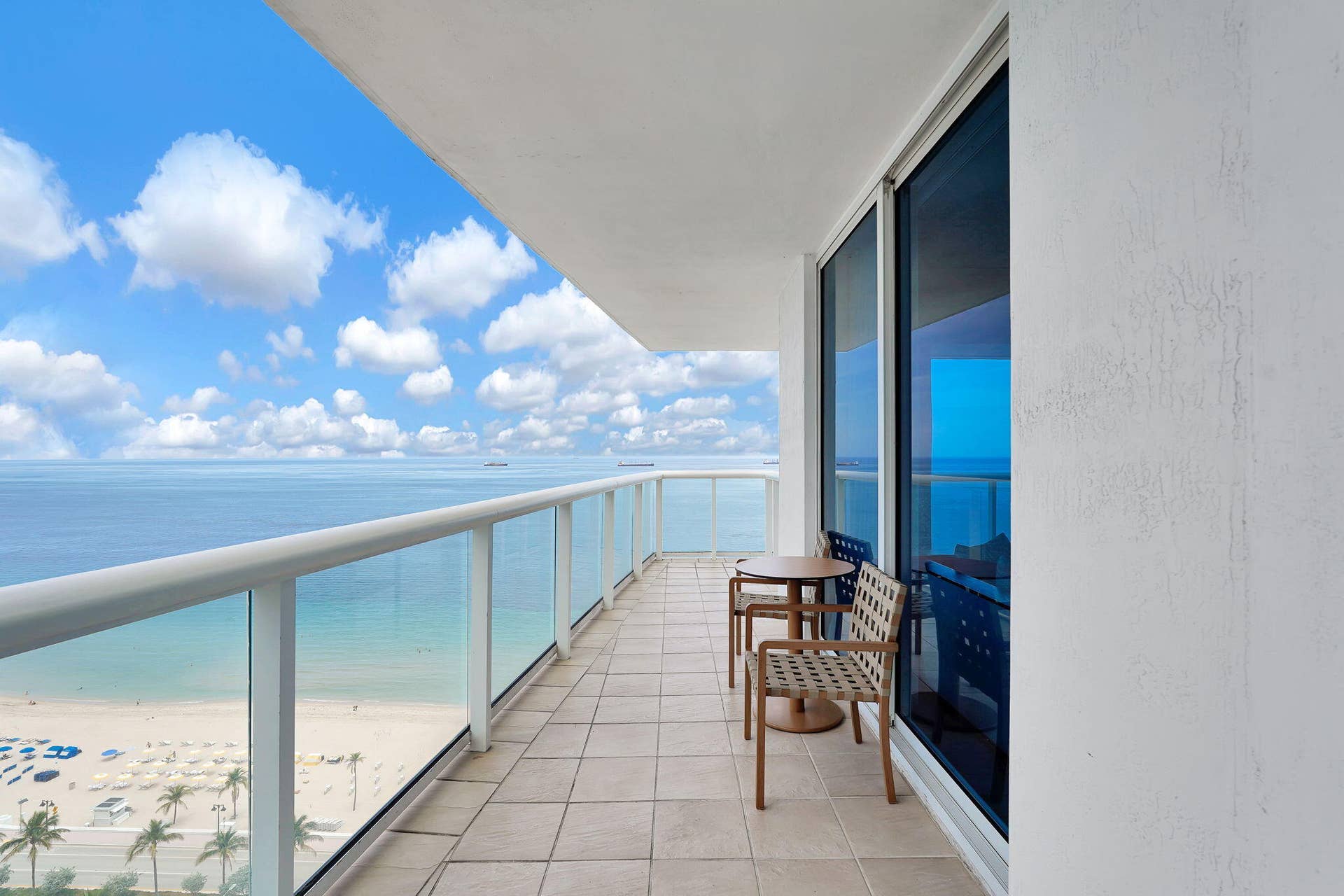 505 N Fort Lauderdale Beach Boulevard, #2018, Fort Lauderdale, FL 33304 View from the NE Wraparound balcony approximately 320 sq ft