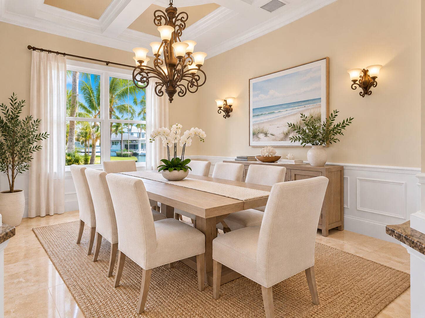 4431 NE 24th Avenue, Lighthouse Point, FL 33064 Virtually Staged Dining Room