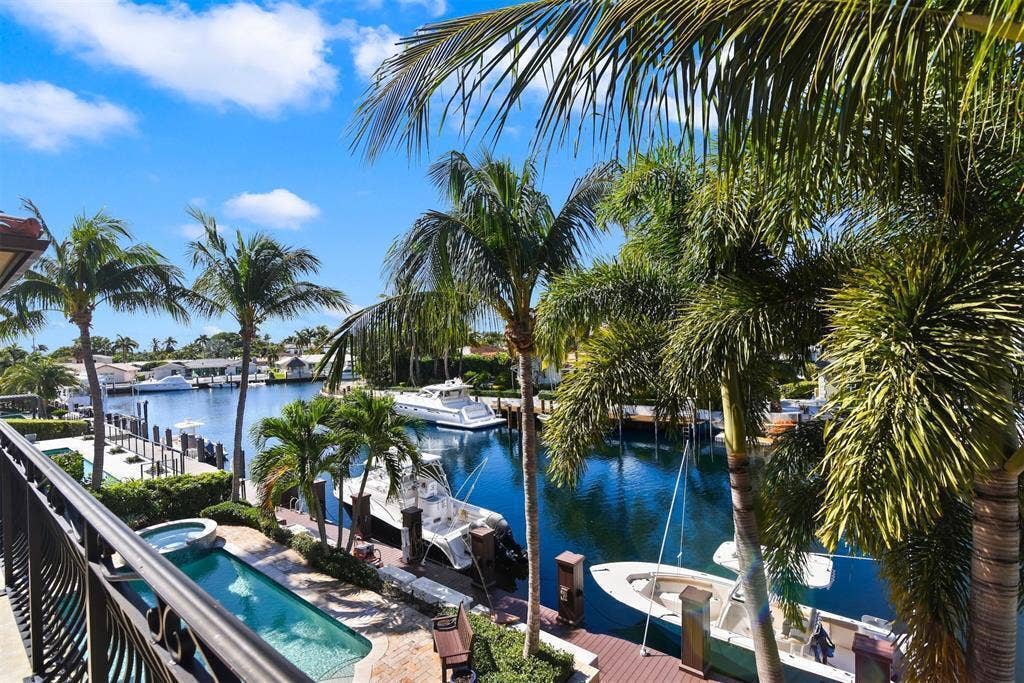 4431 NE 24th Avenue, Lighthouse Point, FL 33064 Backyard plus canal