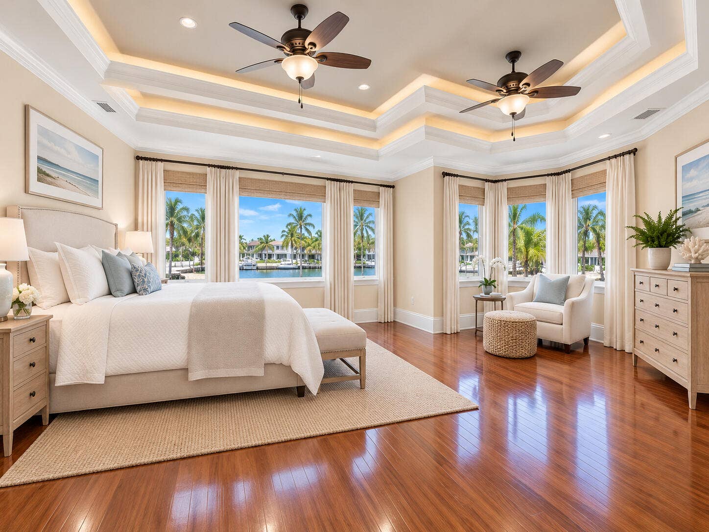 4431 NE 24th Avenue, Lighthouse Point, FL 33064 Virtually Staged Primary Bedroom