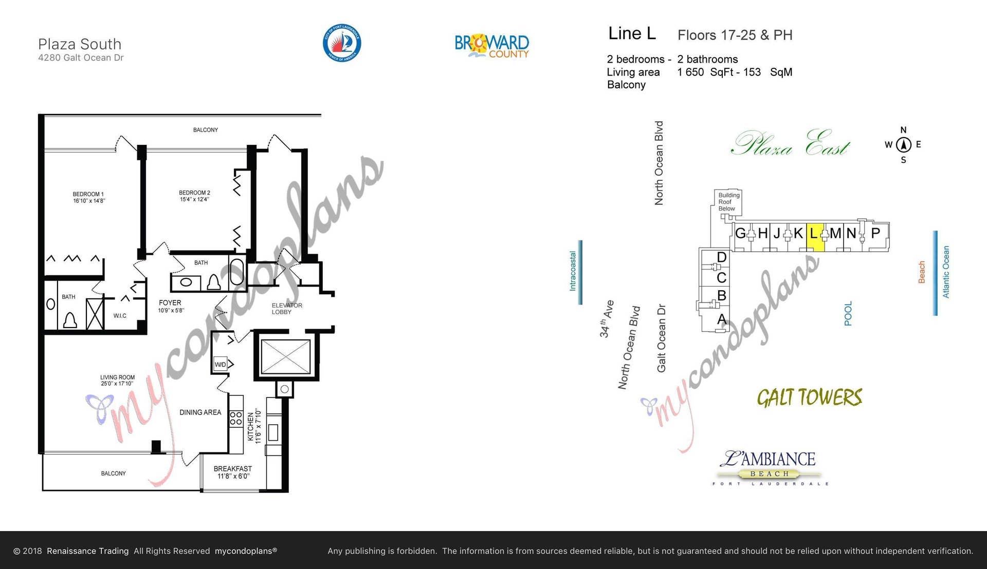 Penthouse L Floor Plan - 1650 sq feet