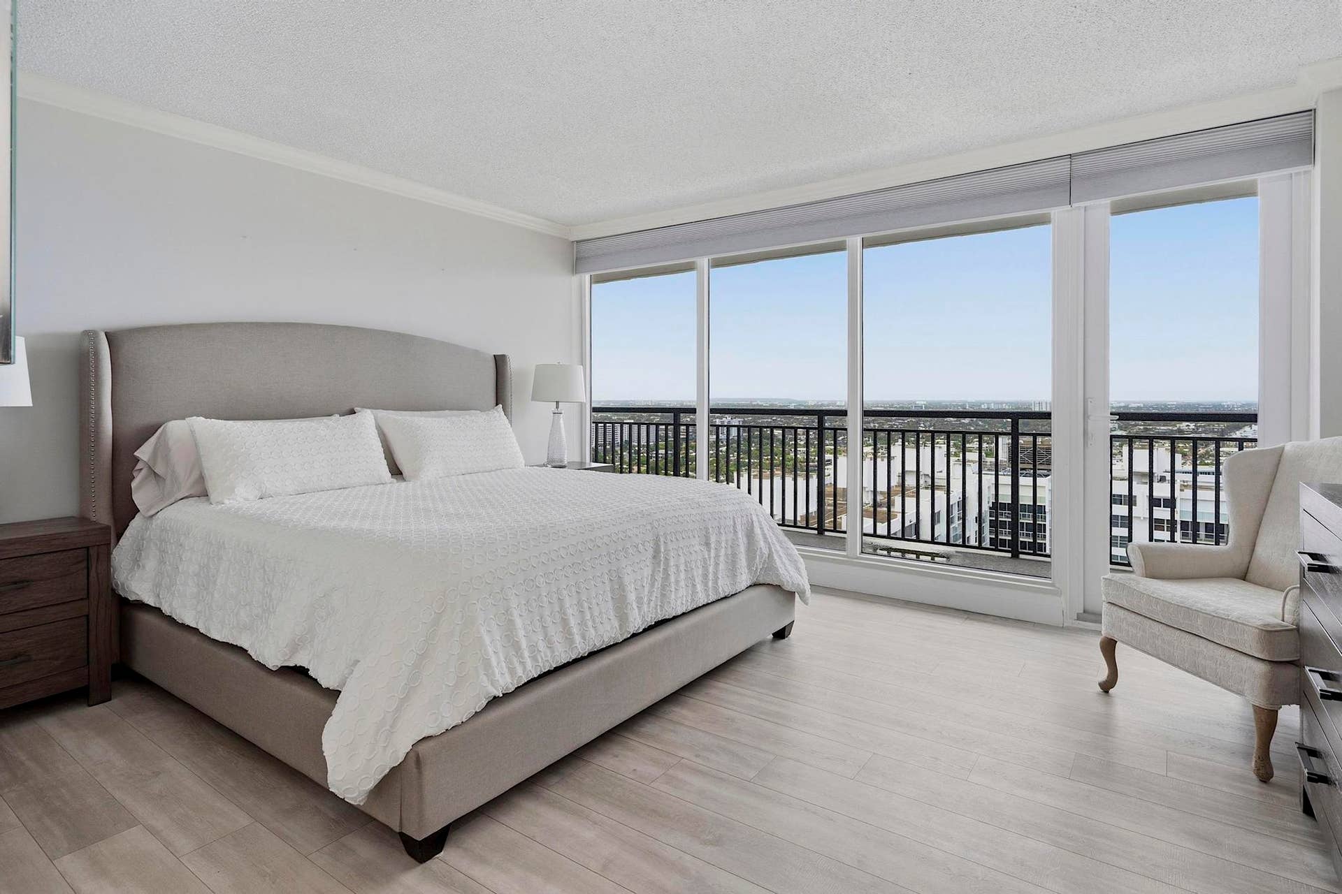 Northwest View from Master Bedroom - New Porcelain Flooring