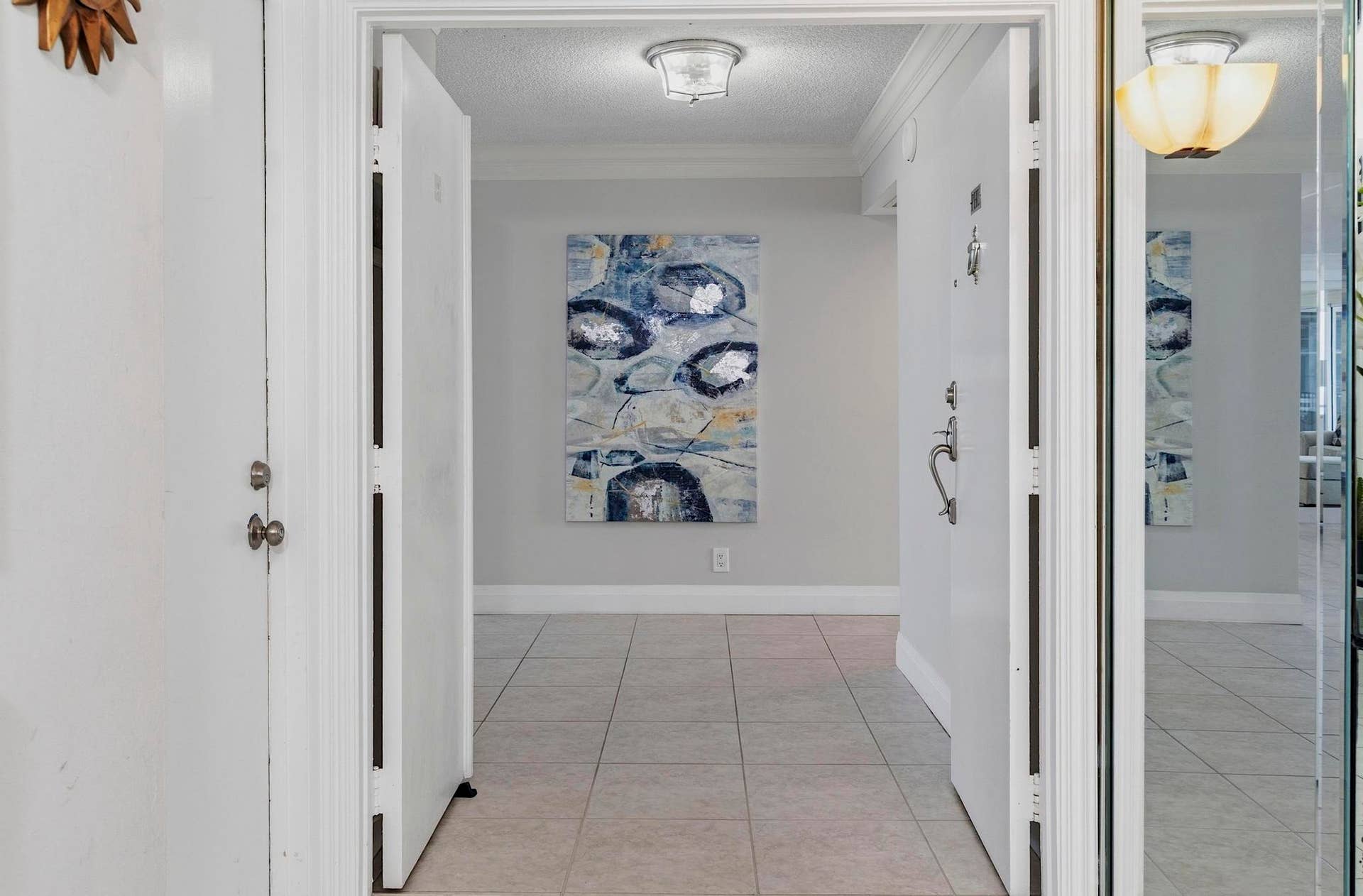 Entrance into unit from the semi private elevator