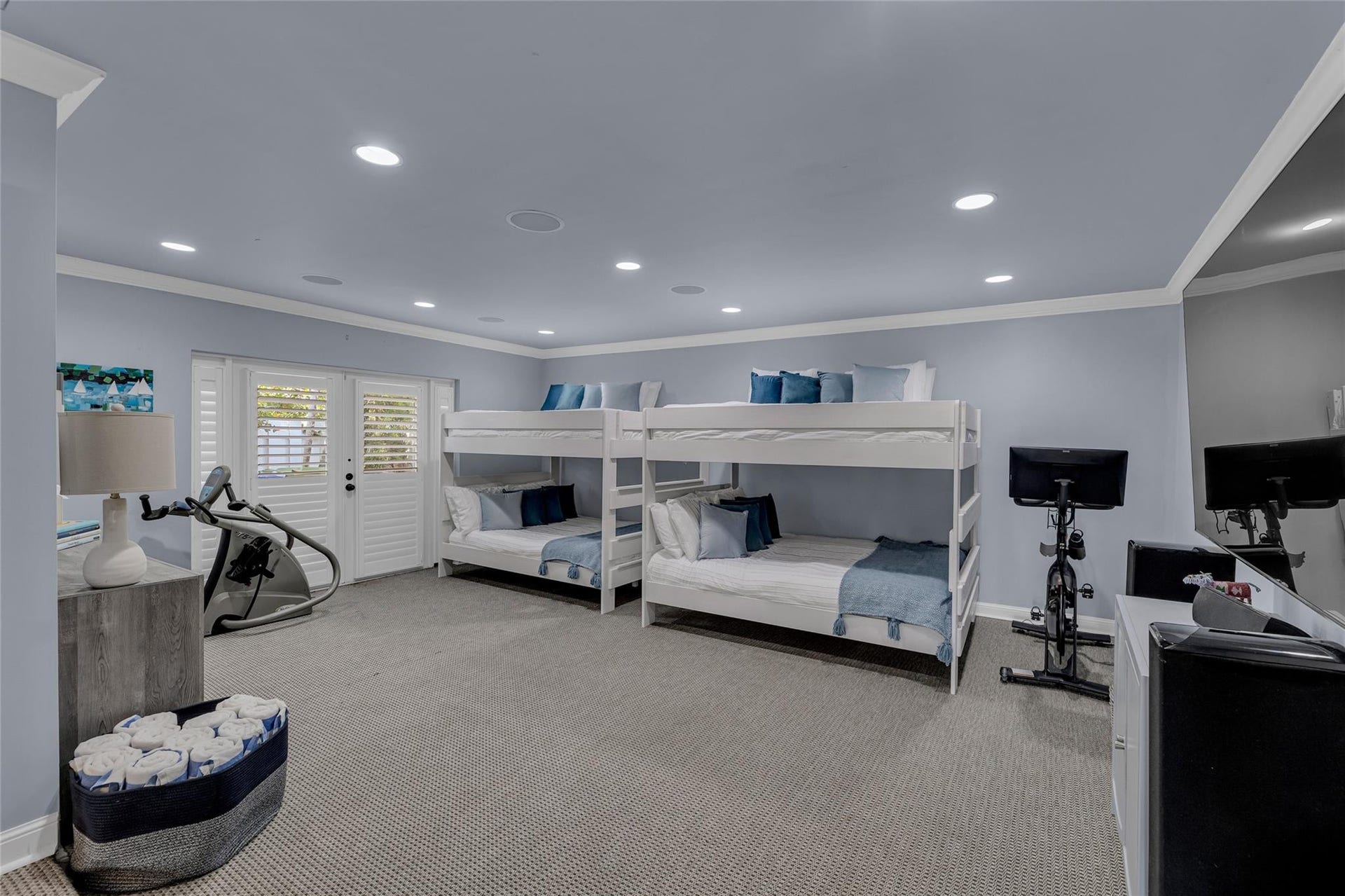 272 Imperial Lane, Lauderdale By The Sea, FL 33308 4th Bedroom - 2 Bunk Beds Full over Full/ Workout Equipment & Ensuite 1/2 Bathroom