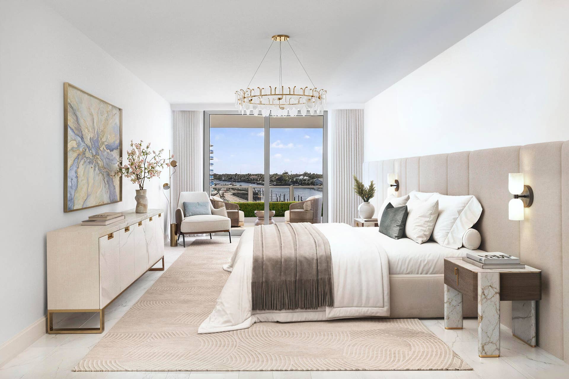 2200 Pga Boulevard, #515, Palm Beach Gardens, FL 33408 Virtually Staged Bedroom