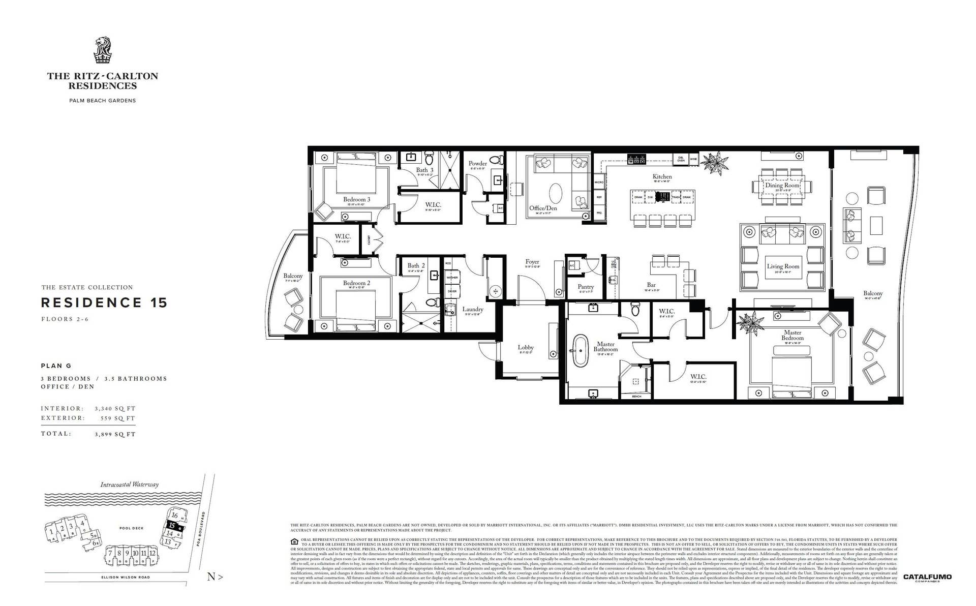 2200 Pga Boulevard, #515, Palm Beach Gardens, FL 33408 Floor Plan G