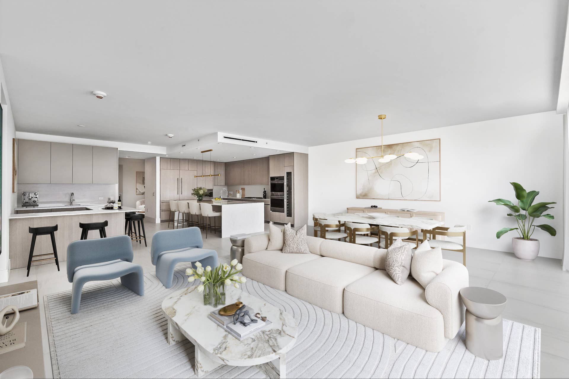 2200 Pga Boulevard, #515, Palm Beach Gardens, FL 33408 Virtually Staged Living Room
